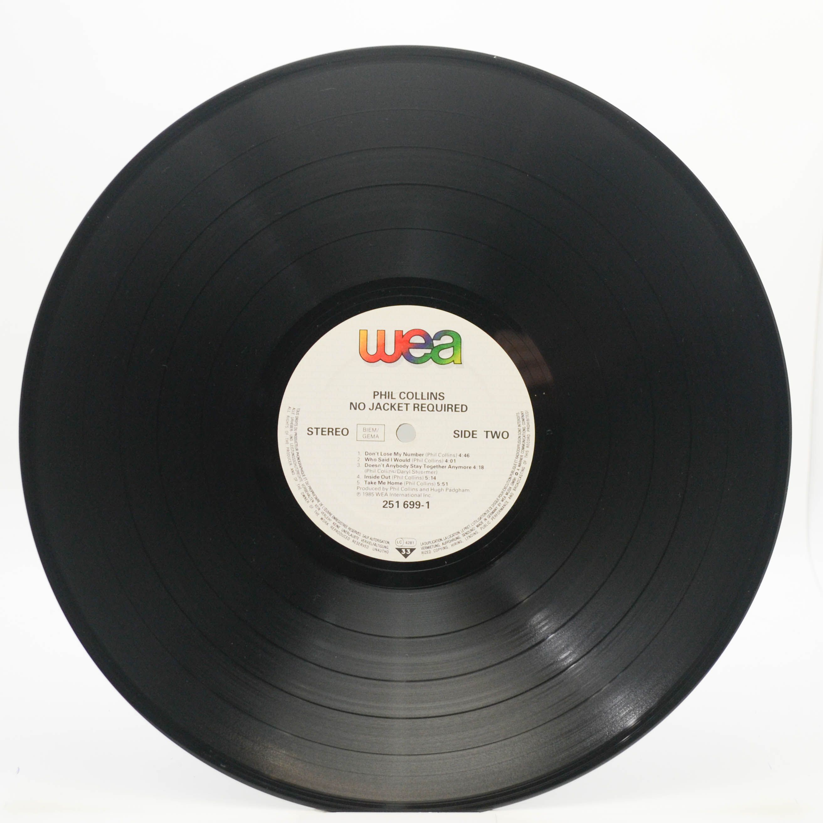 Phil Collins — No Jacket Required, 1985