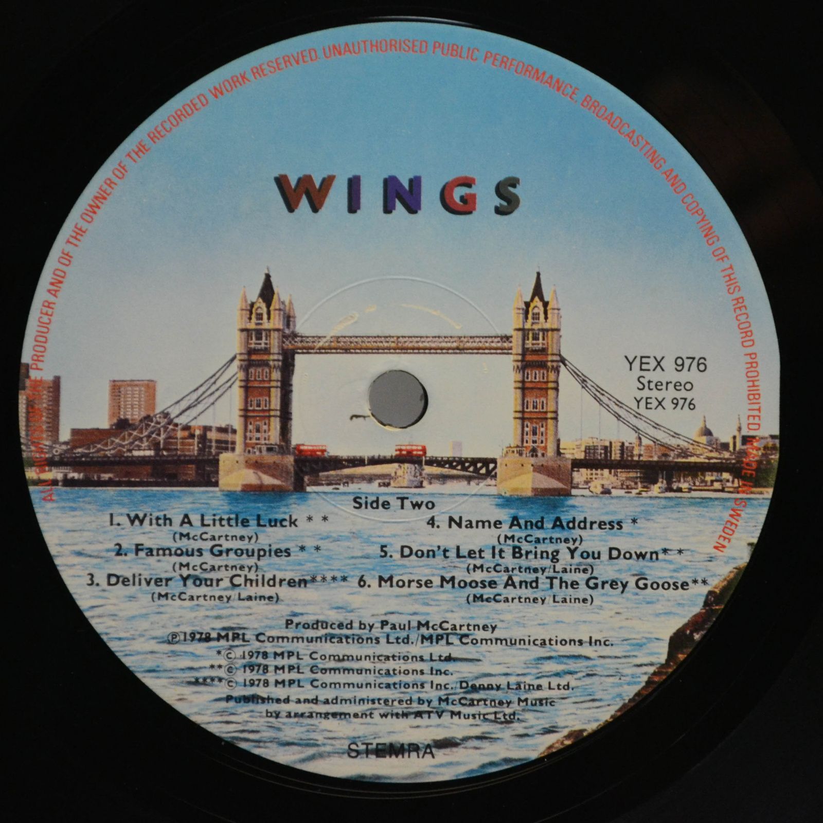 Wings — London Town (poster), 1978