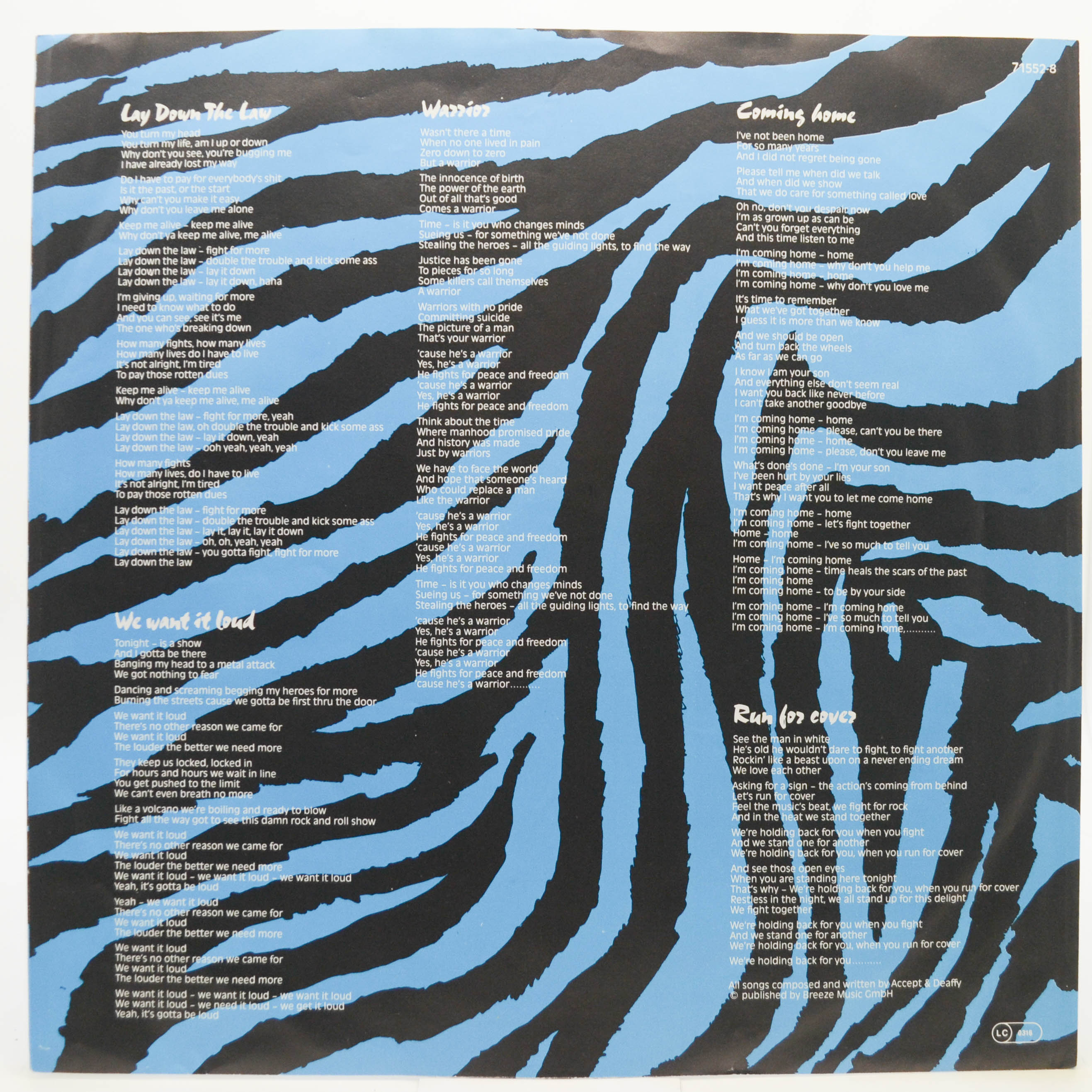 U.D.O. — Animal House, 1987