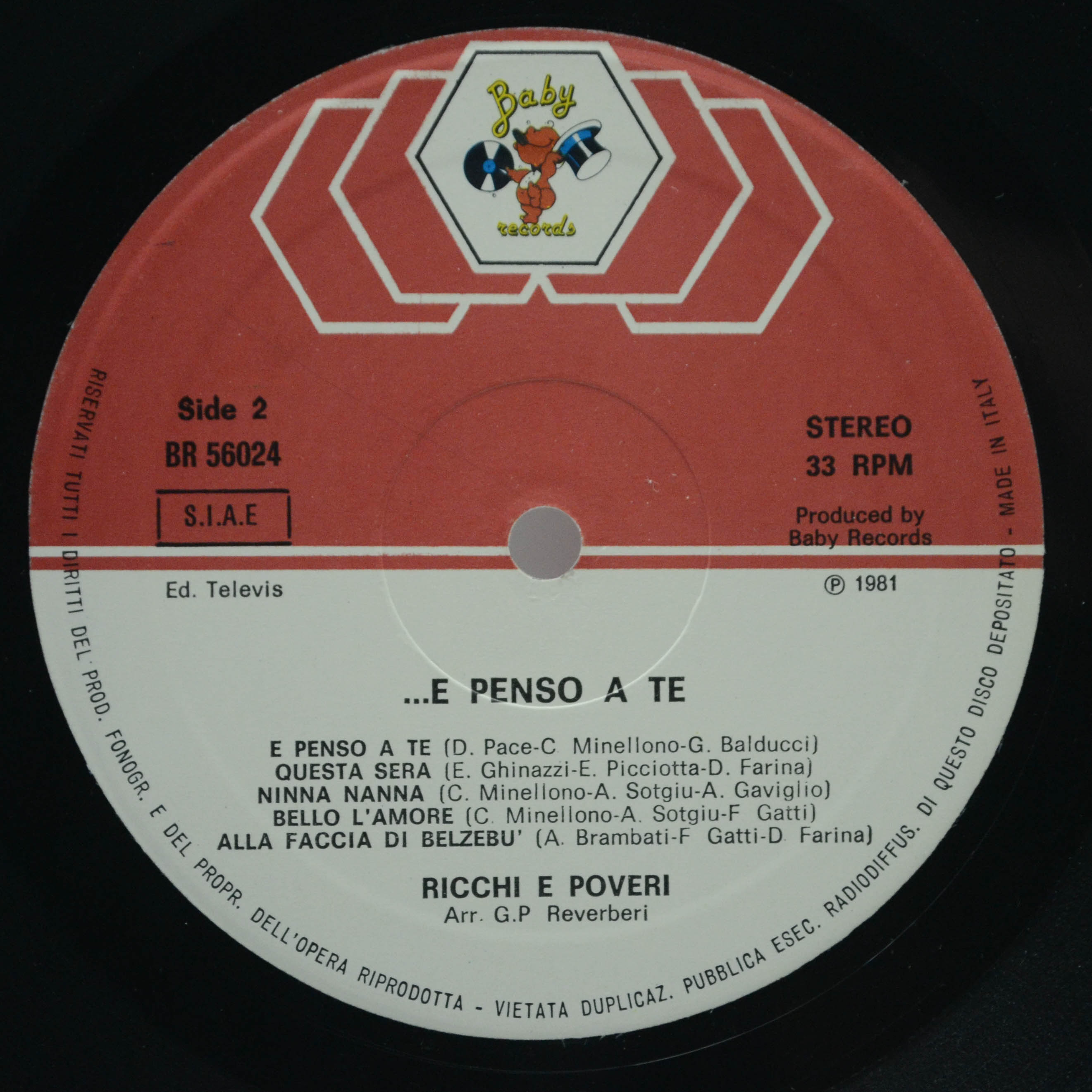 Ricchi & Poveri — ...E Penso A Te (1-st, Italy), 1981