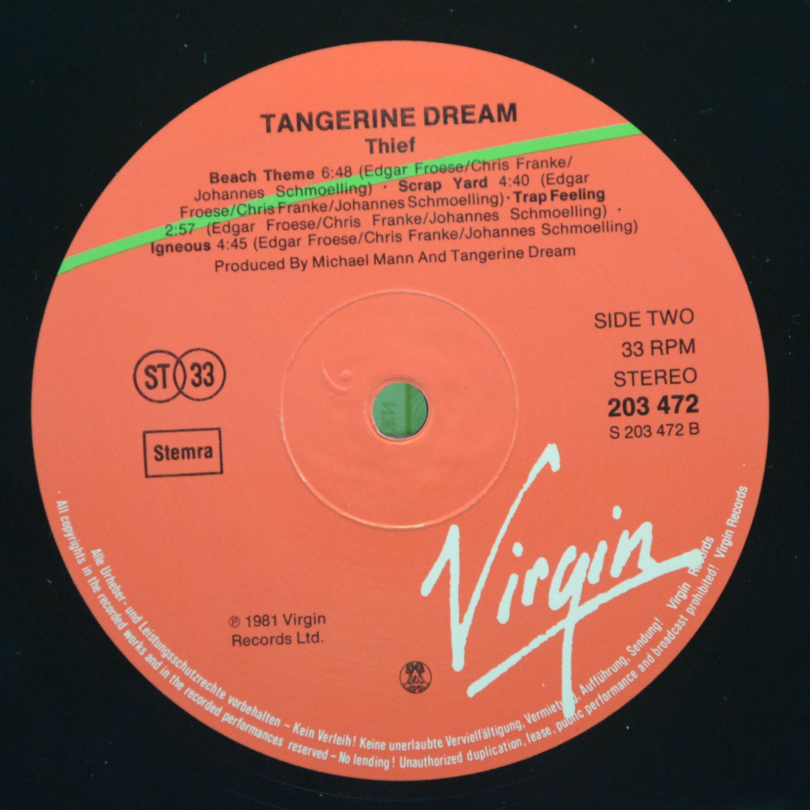 Tangerine Dream — Thief, 1981