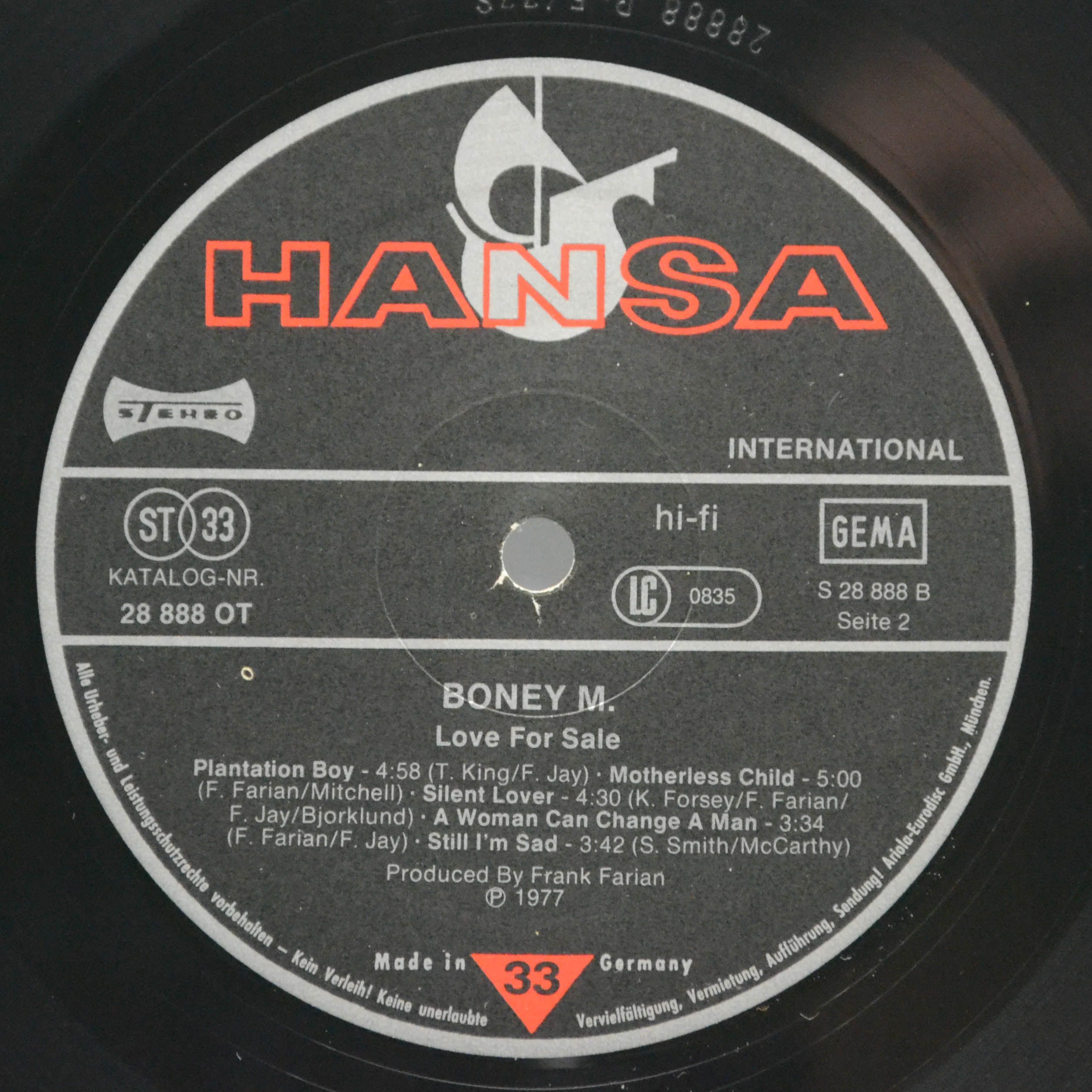 Boney M. — Love For Sale, 1977