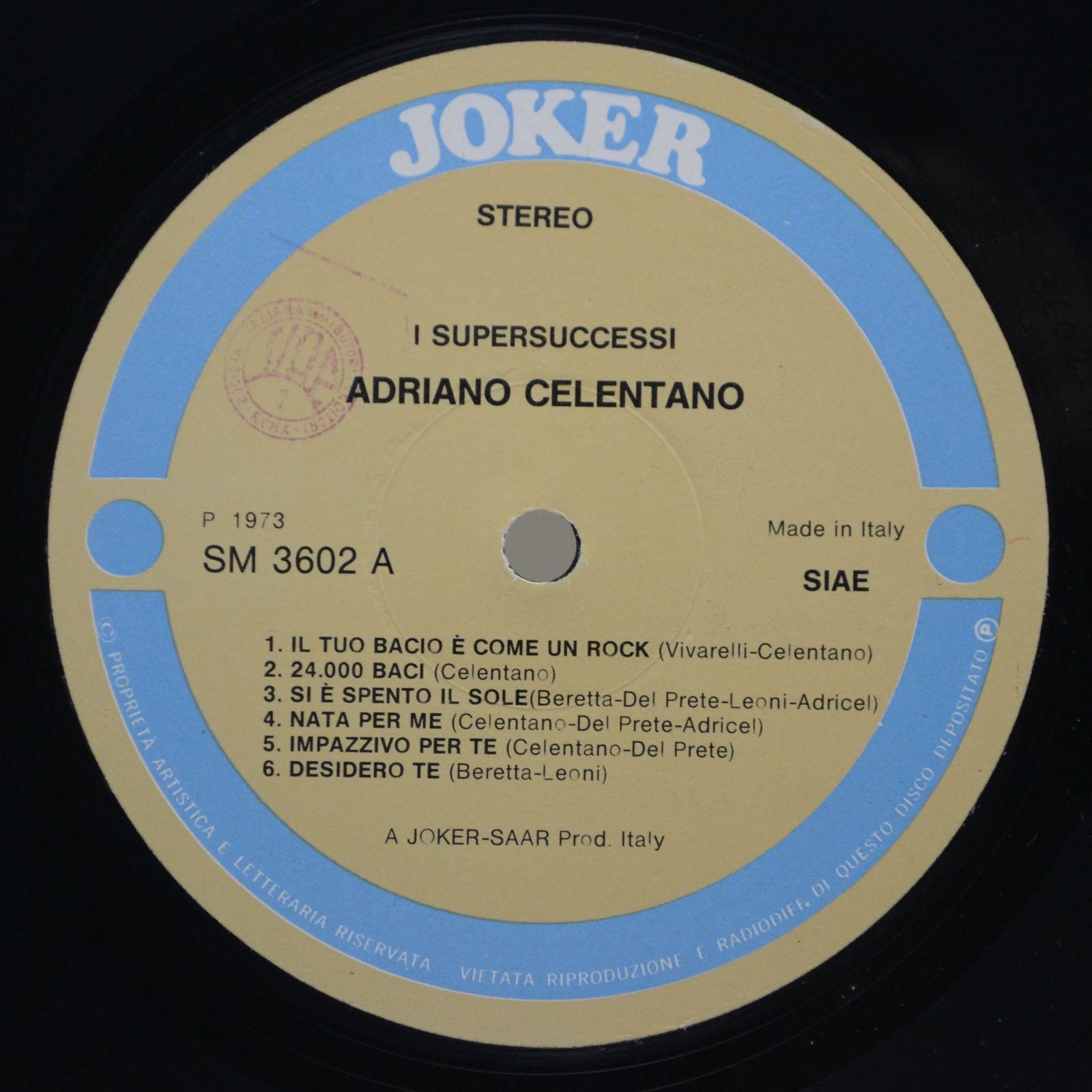 Adriano Celentano — 12 Super Successi (Italy), 1973