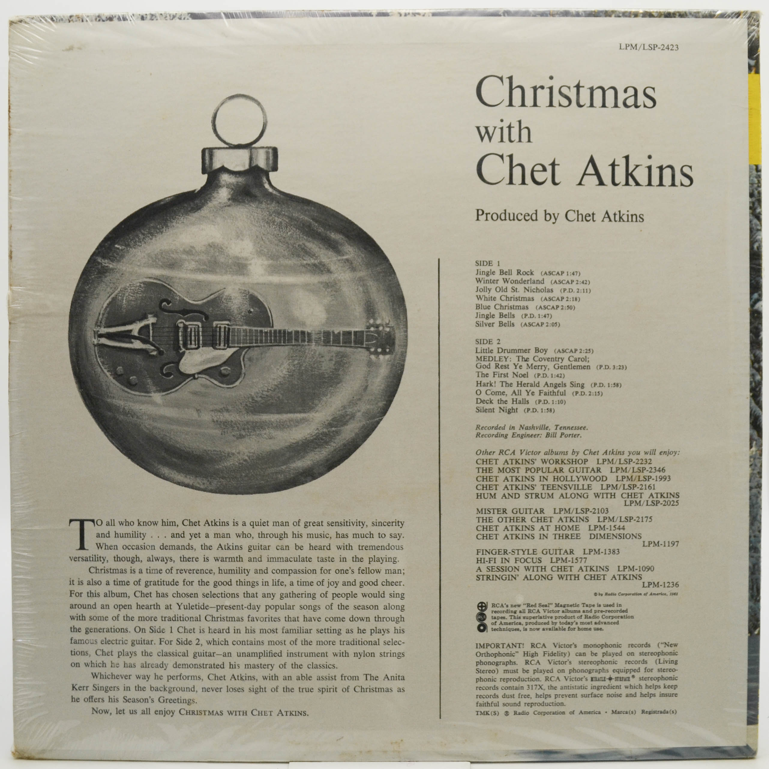 Chet Atkins — Christmas With Chet Atkins (1-st, USA), 1961