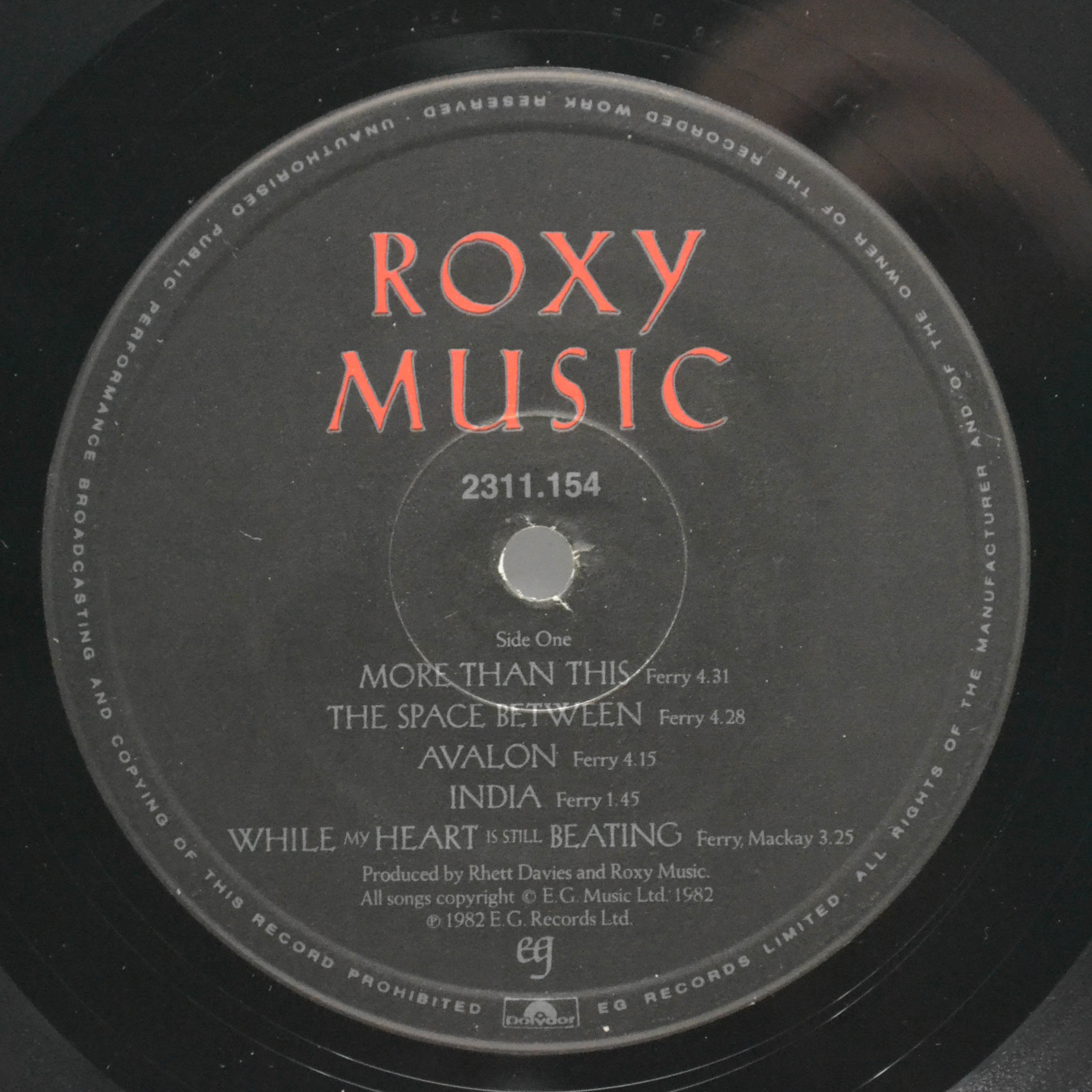 Roxy Music — Avalon, 1982