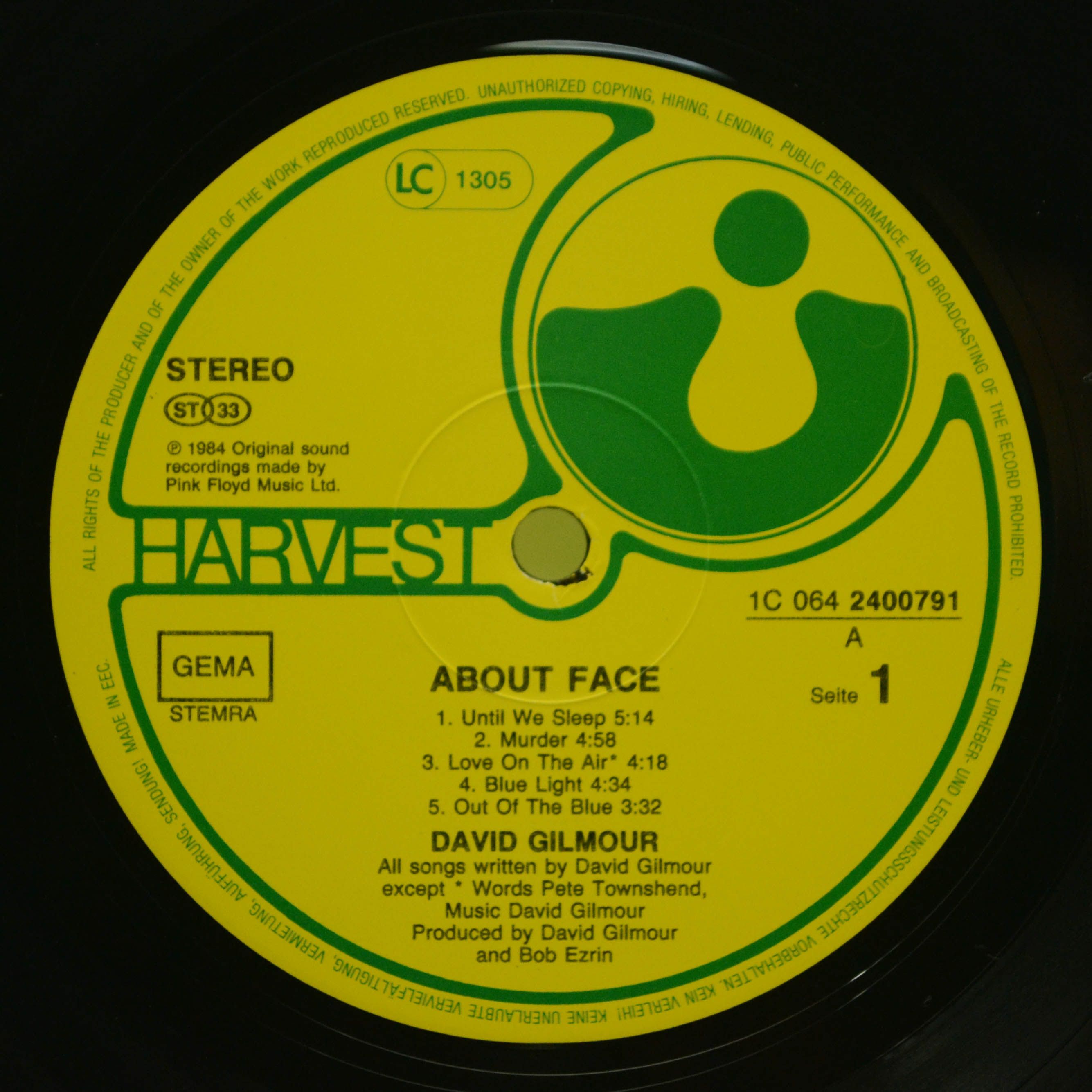 David Gilmour — About Face, 1984