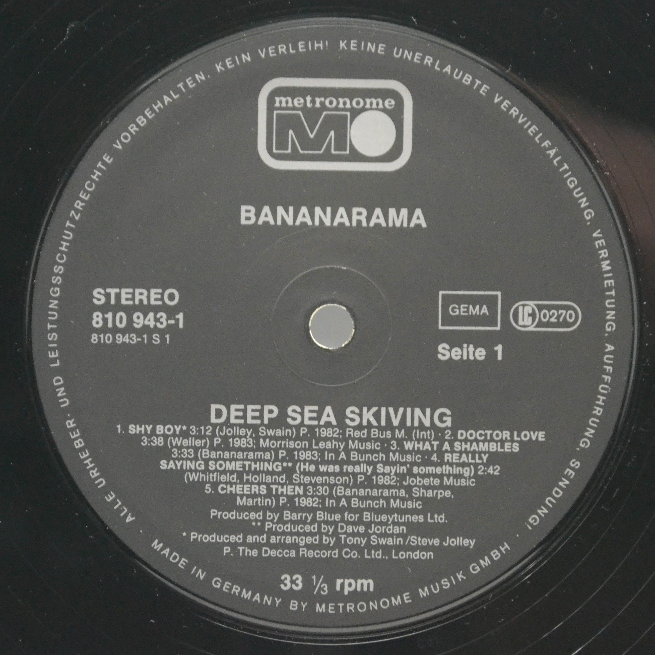 Bananarama — Deep Sea Skiving, 1986