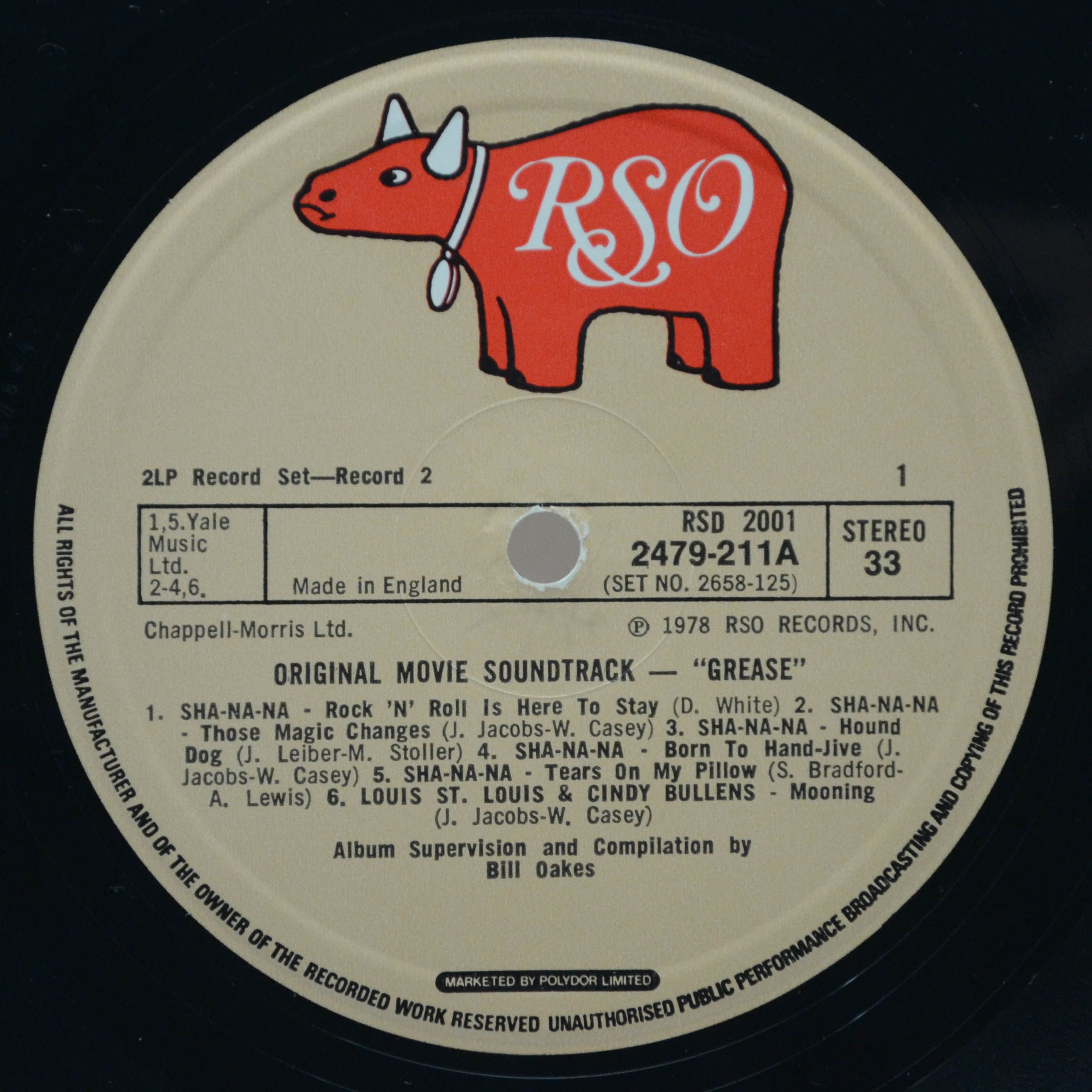 Various — Grease (The Original Soundtrack From The Motion Picture) (2LP, UK), 1978