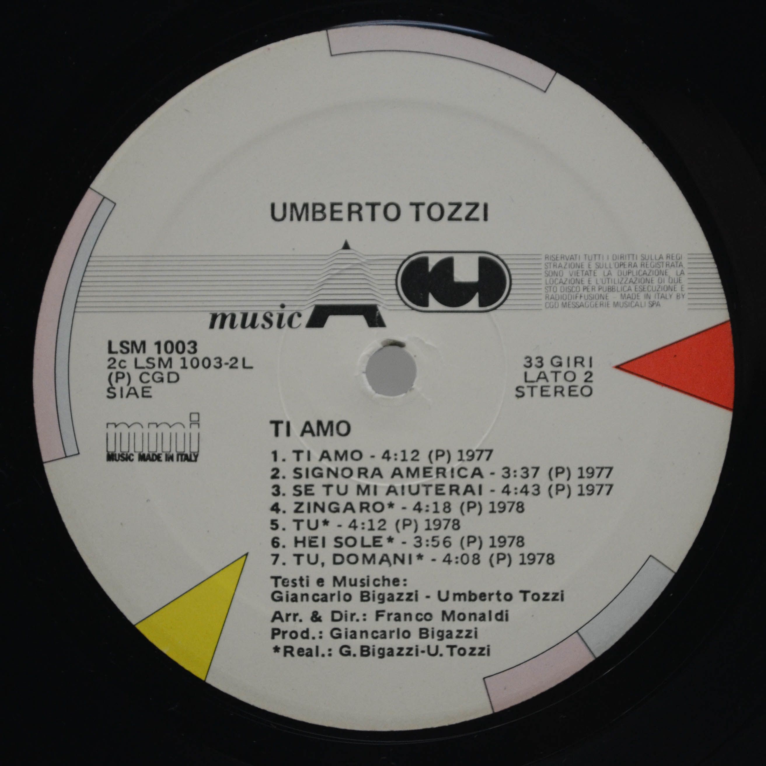 Umberto Tozzi — Ti Amo (1-st, Italy), 1983