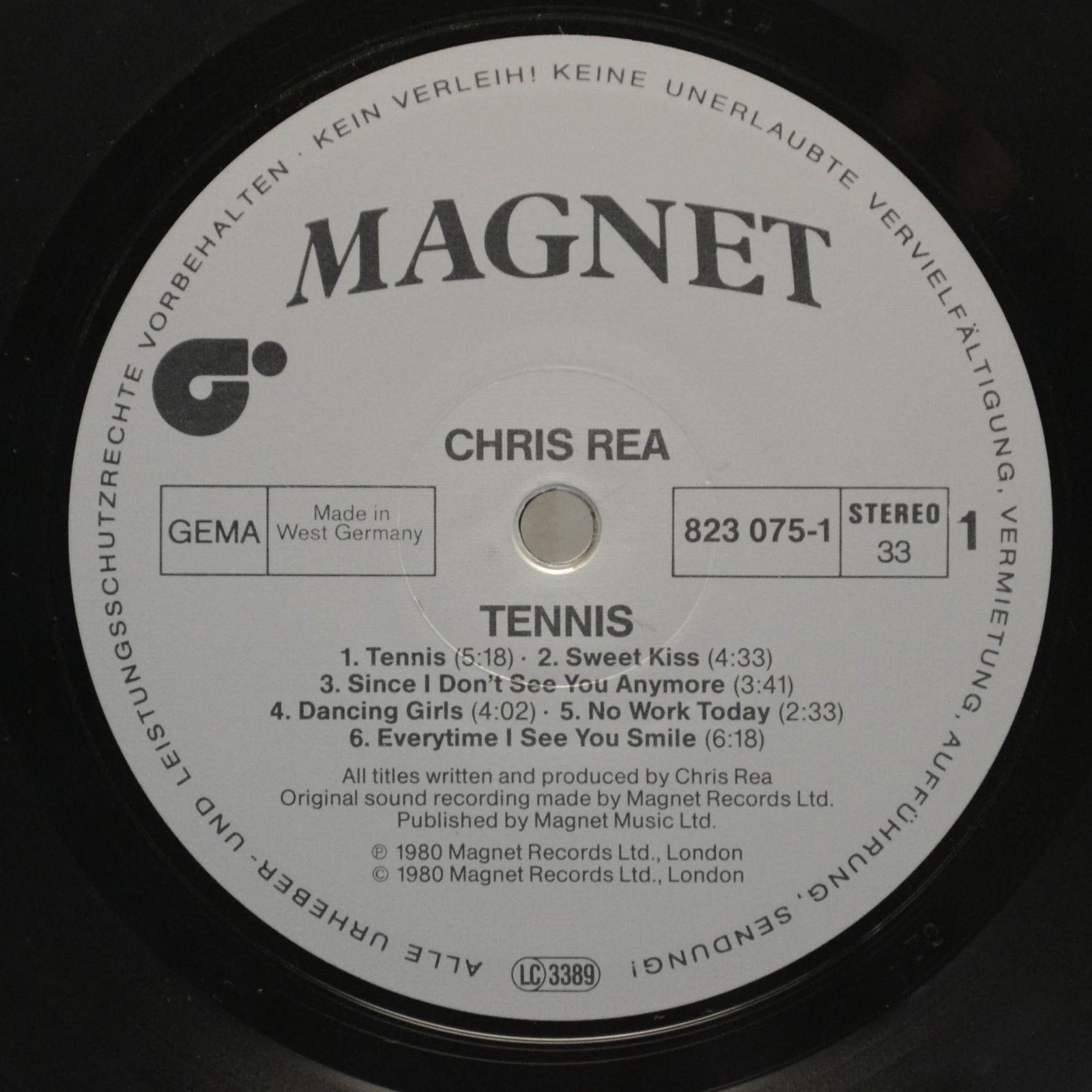 Chris Rea — Tennis, 1980
