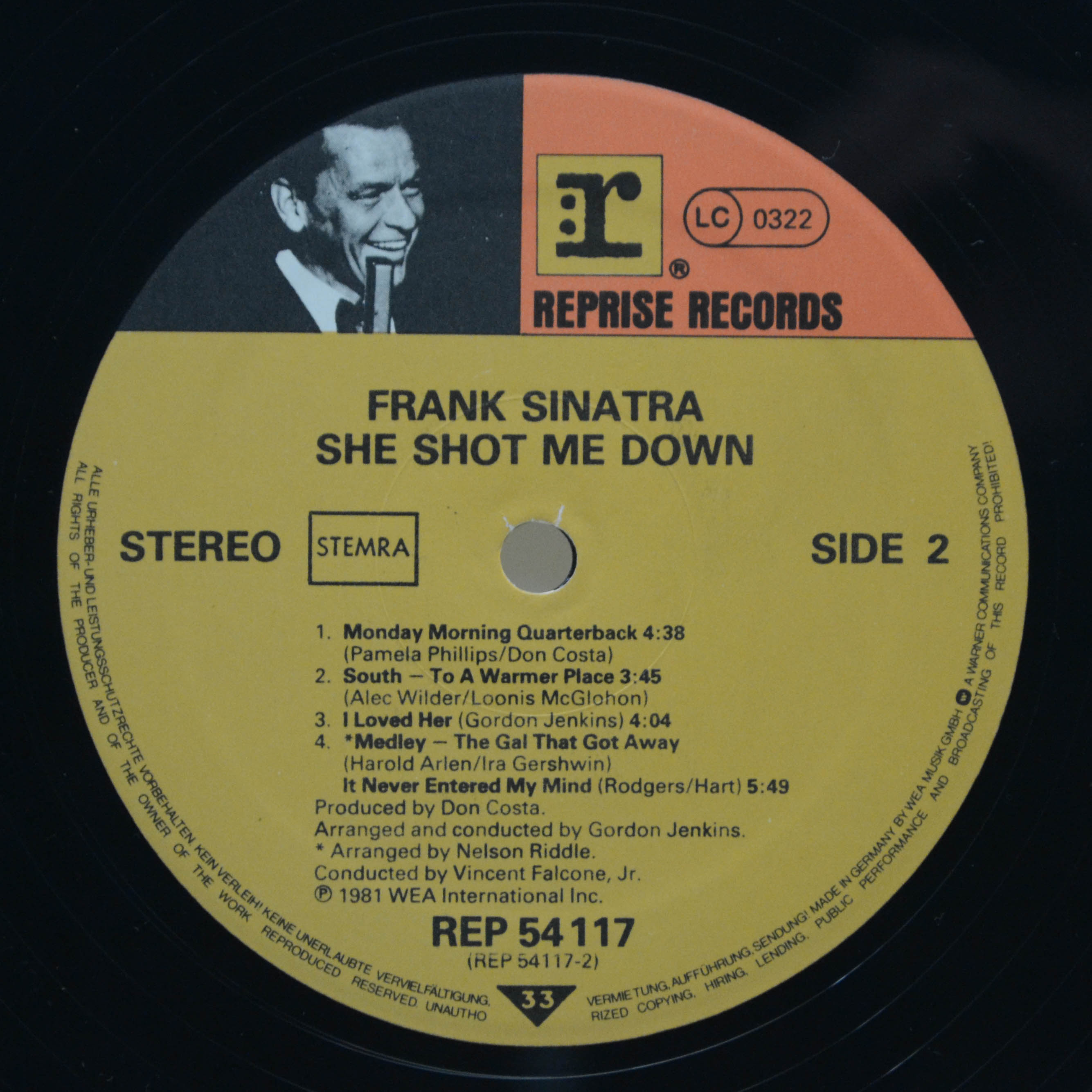 Frank Sinatra — She Shot Me Down, 1981