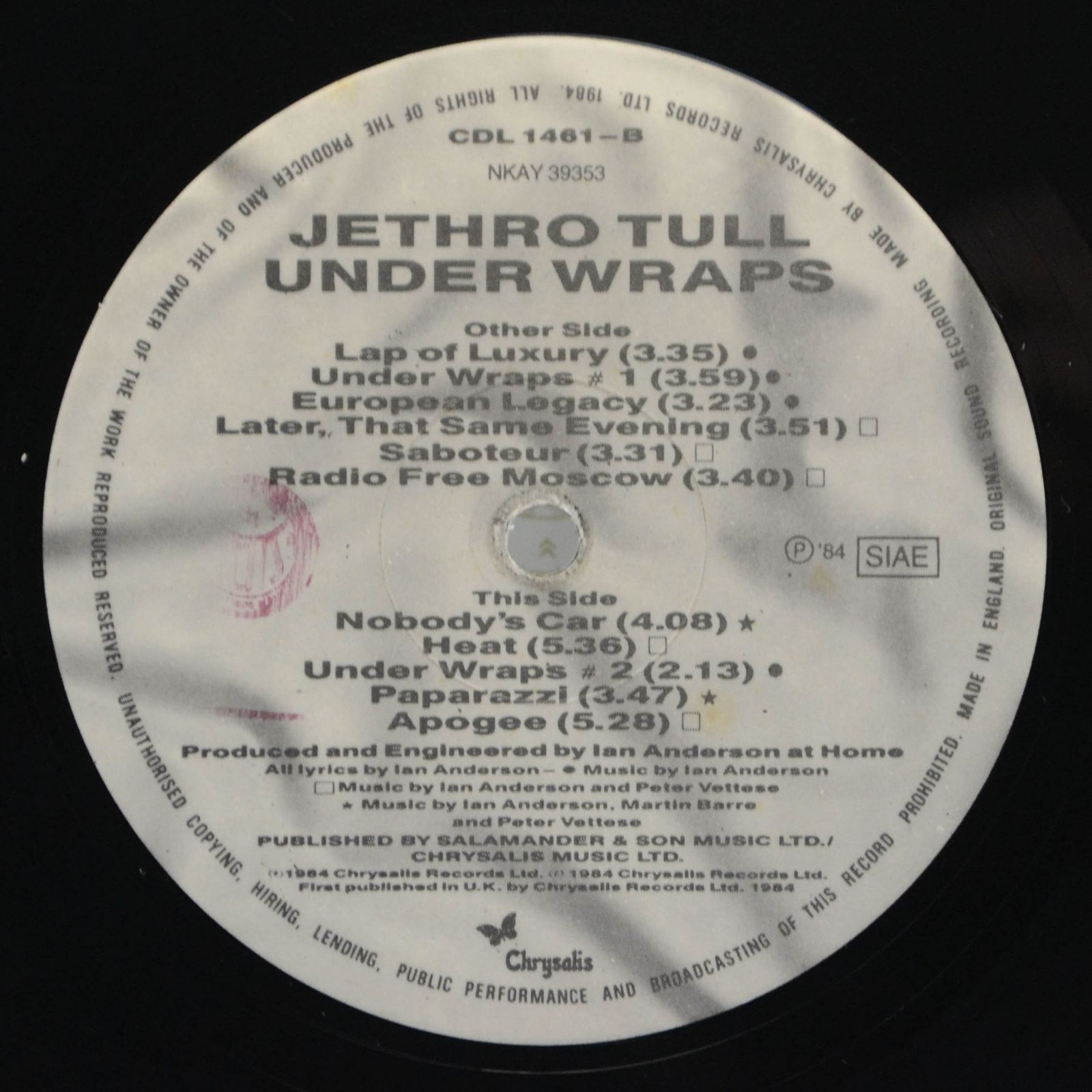 Jethro Tull — Under Wraps, 1984