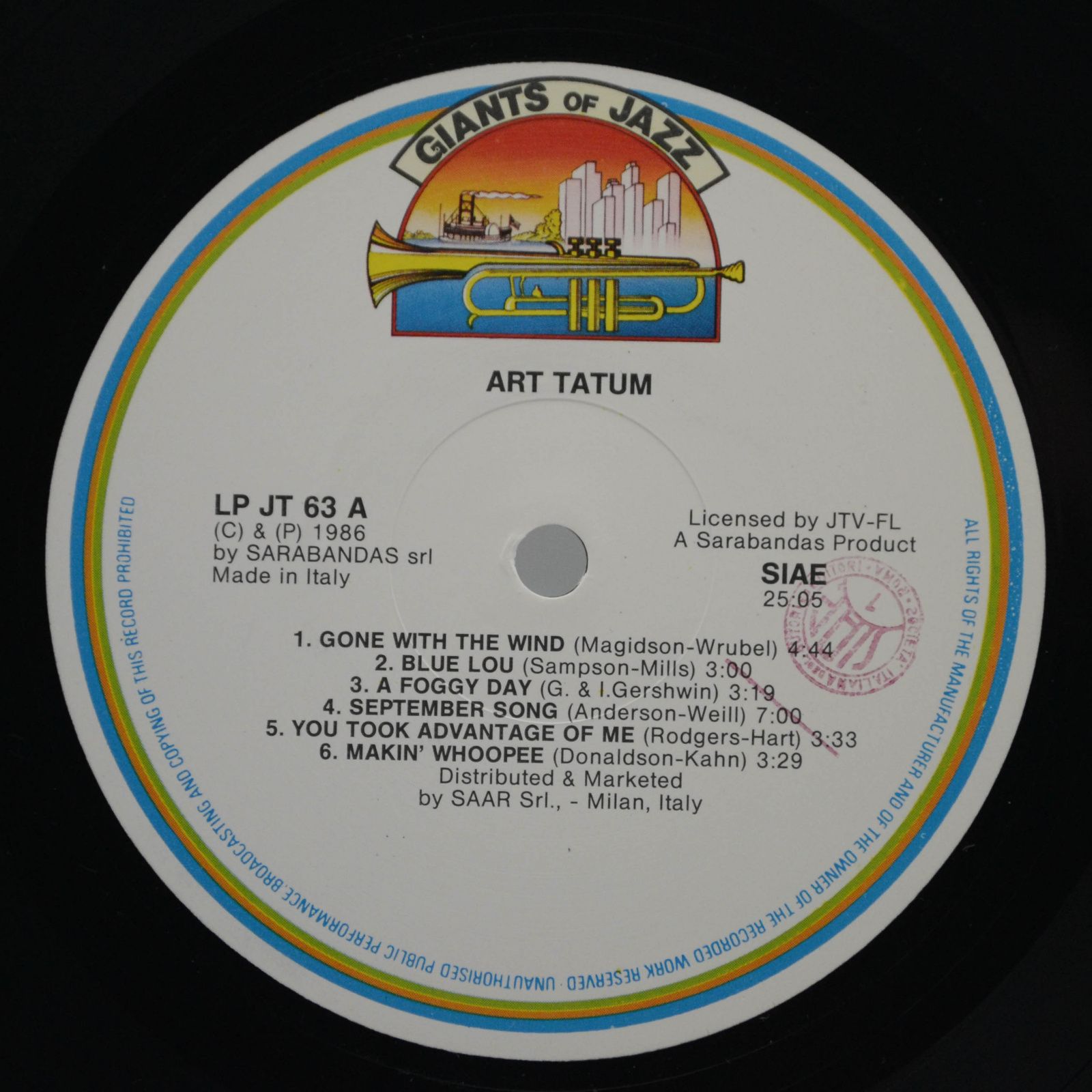 Art Tatum — Art Tatum, 1986
