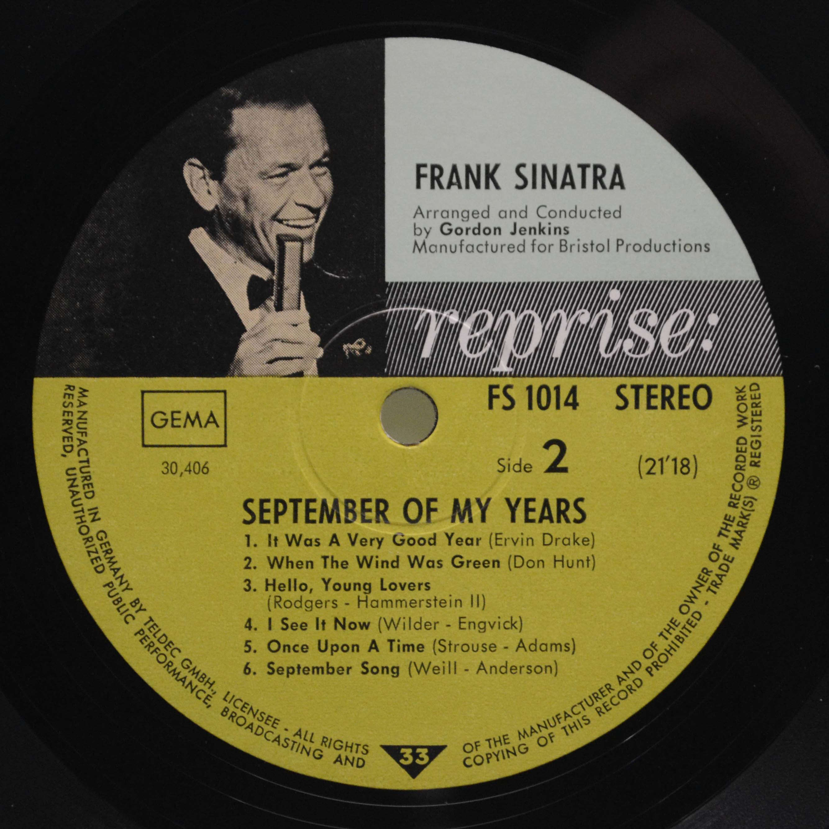 Frank Sinatra — September Of My Years, 1965