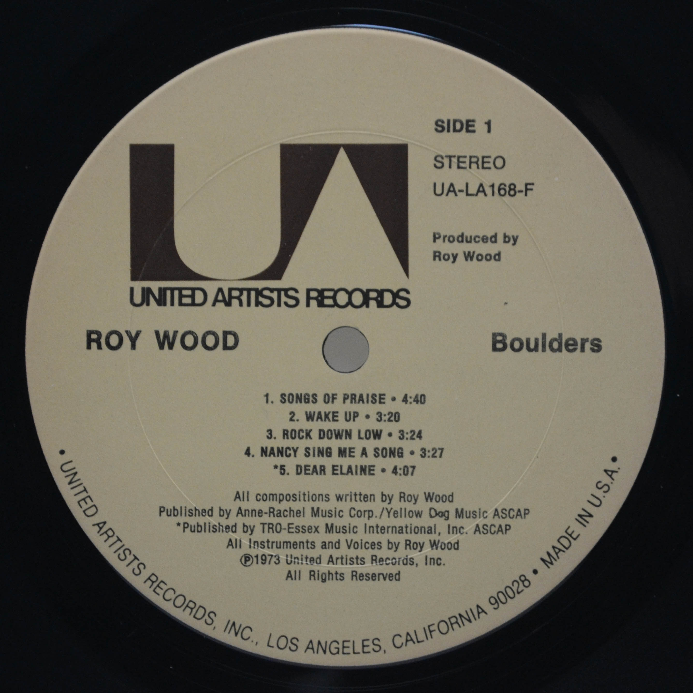 Roy Wood — Boulders (USA), 1973