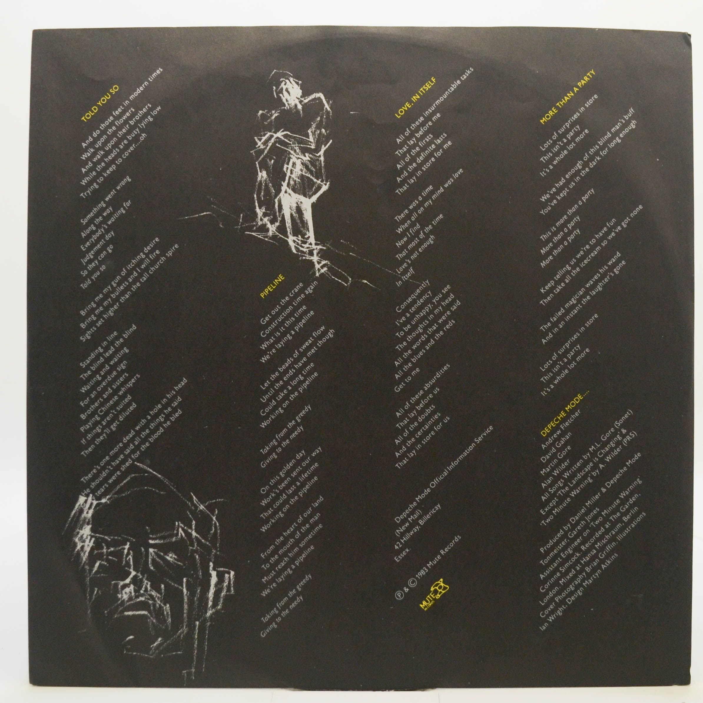Виниловая пластинка Depeche Mode — Construction Time Again, 1983