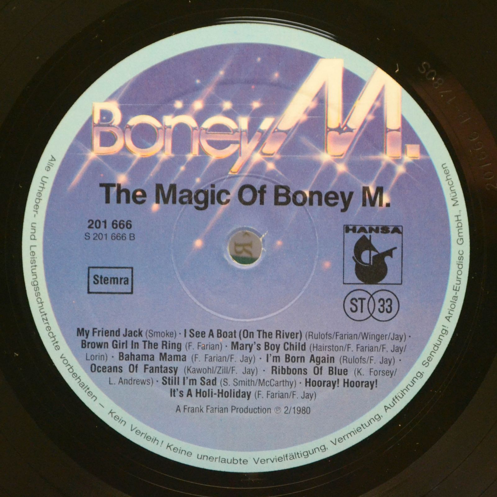 Boney M. — The Magic Of Boney M. - 20 Golden Hits, 1980