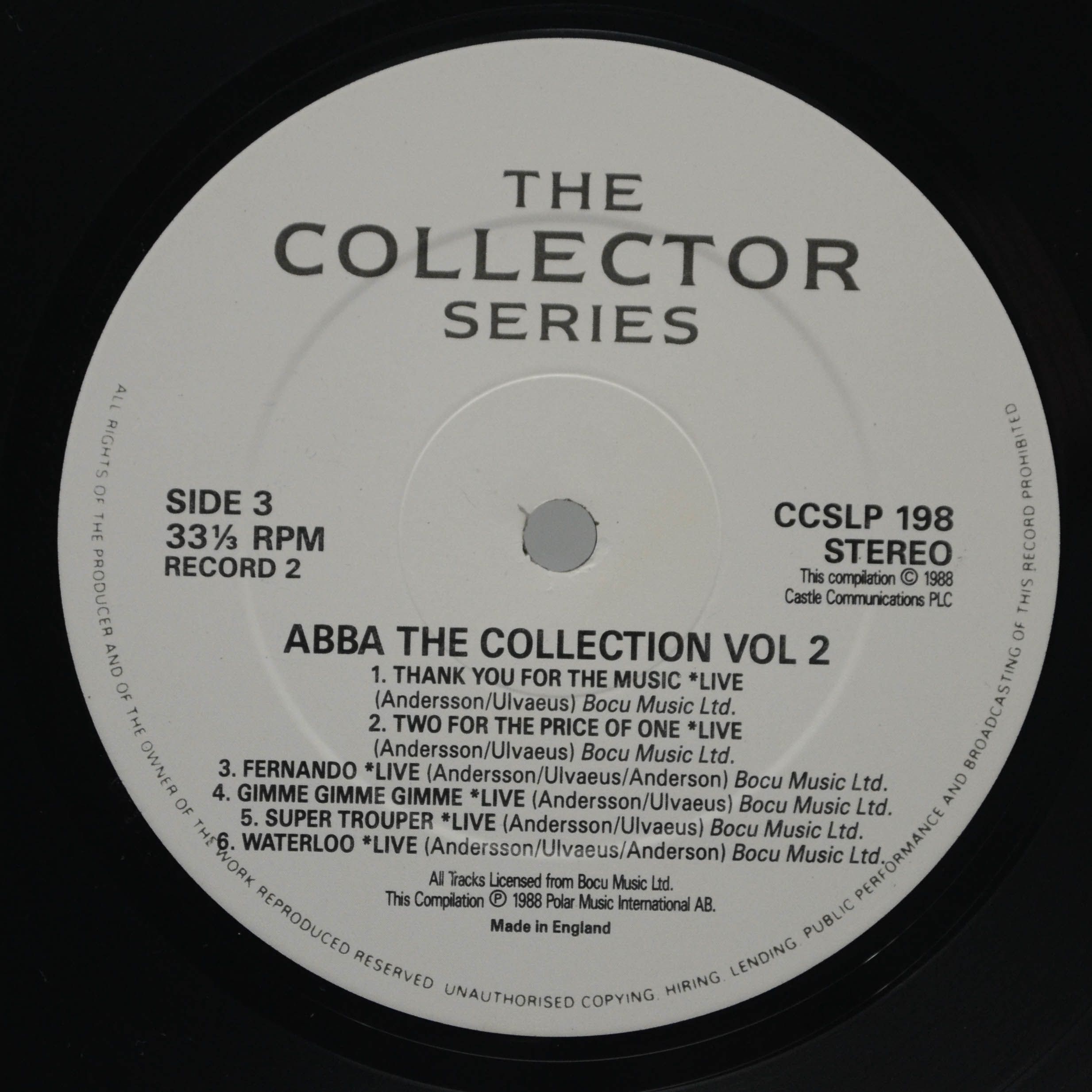 ABBA — The Collection Volume 2 (2LP, UK), 1988