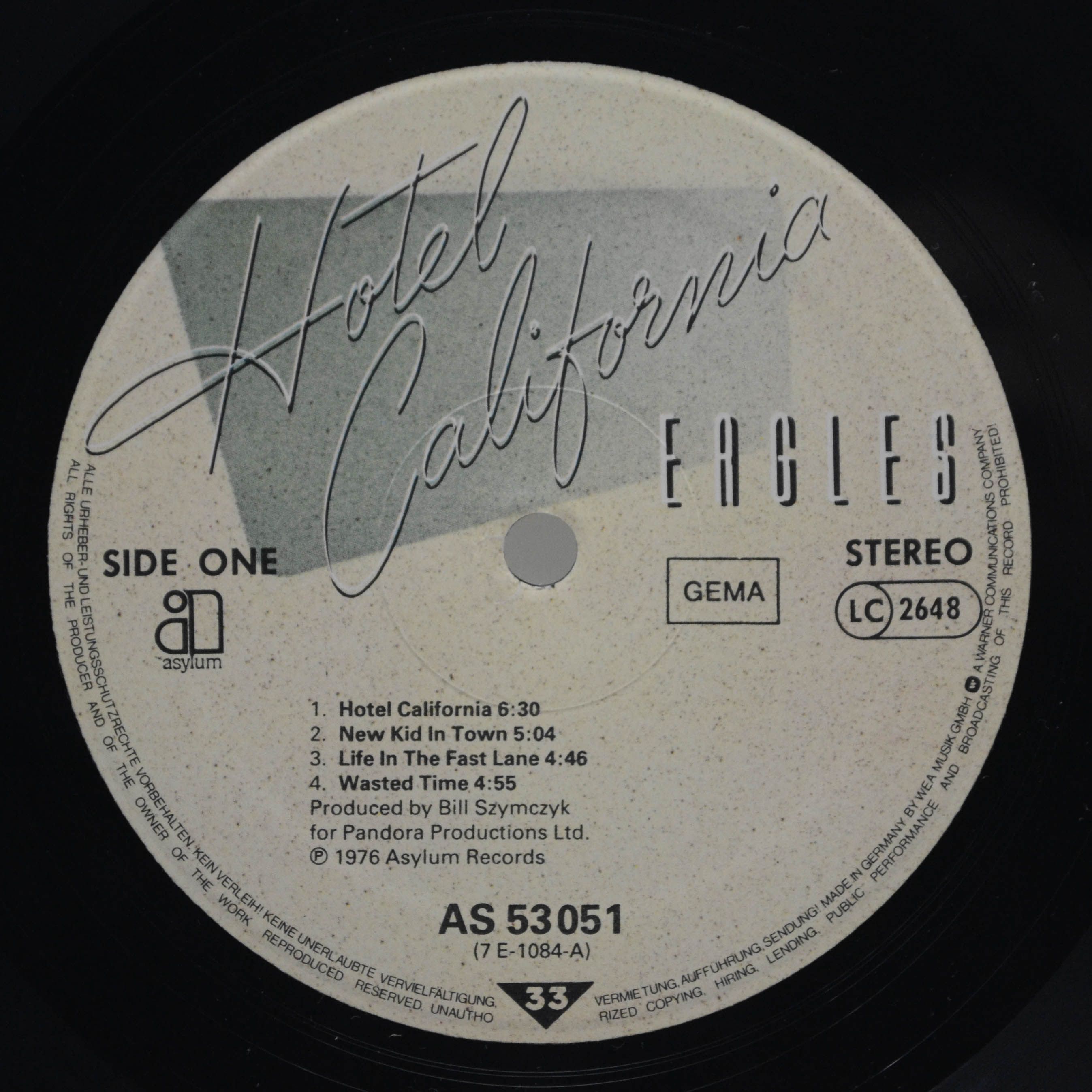 Eagles — Hotel California (poster), 1976