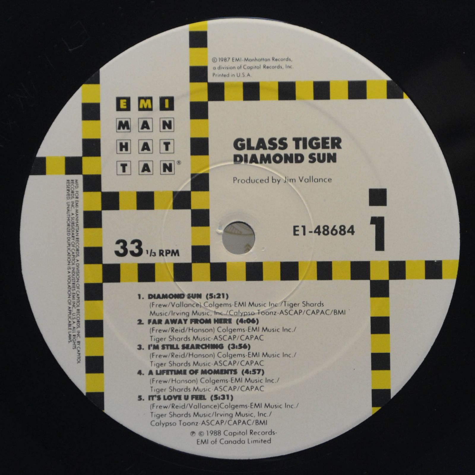 Glass Tiger — Diamond Sun, 1988