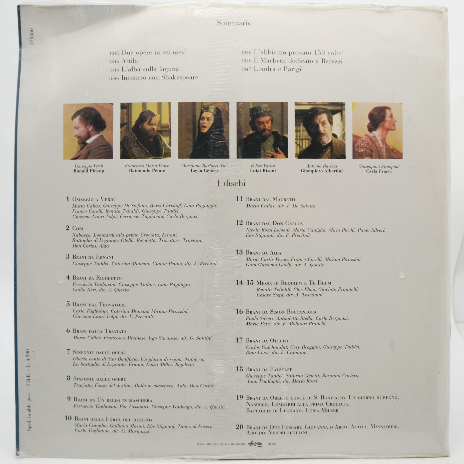 Verdi — Brani Da Rigoletto (Italy, booklet), 1982