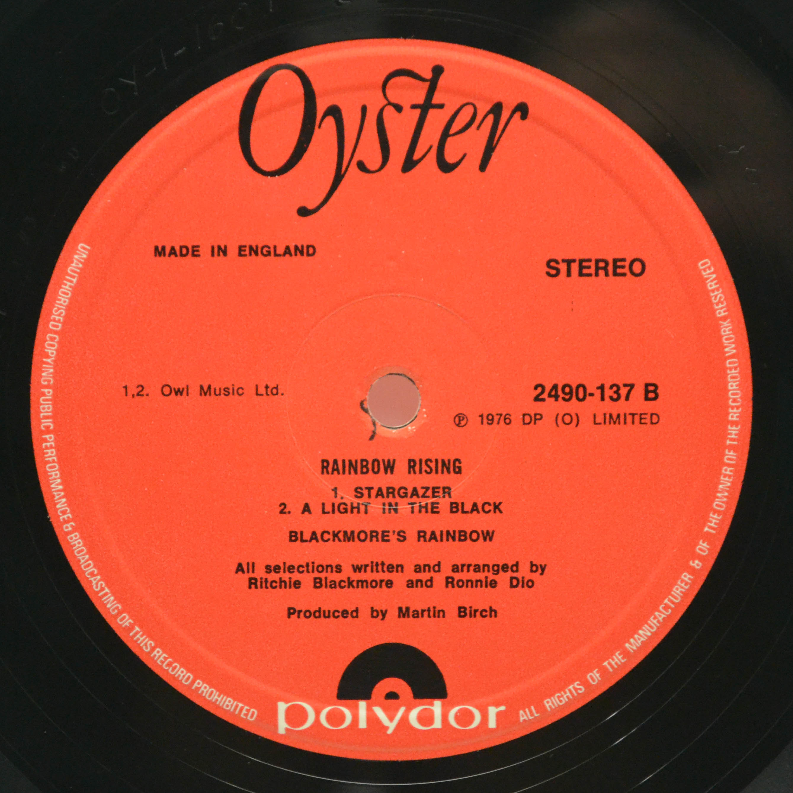 Rainbow — Rainbow Rising (1-st, UK), 1976