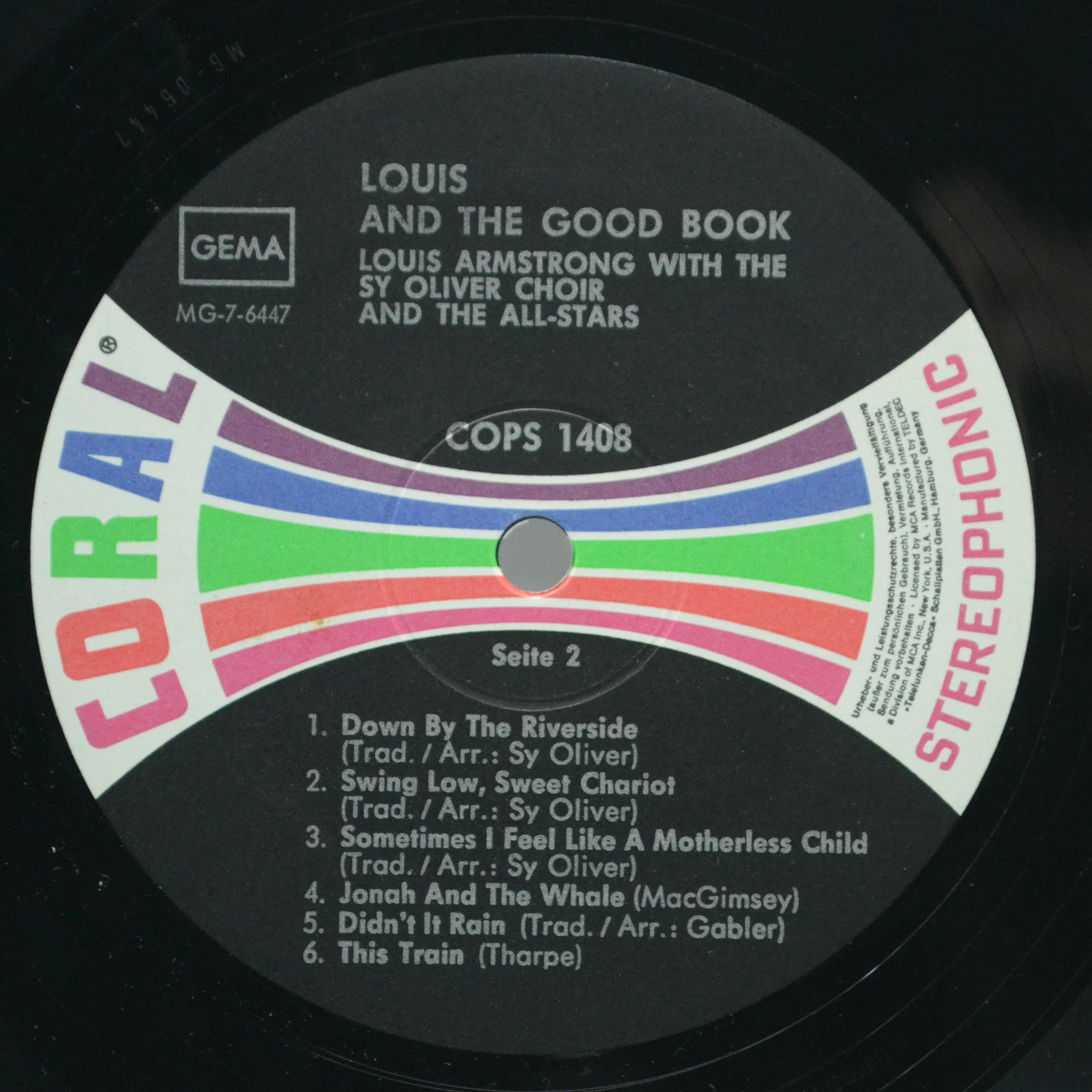 Louis Armstrong And His All-Stars With The Sy Oliver Choir — Louis And The Good Book, 1971