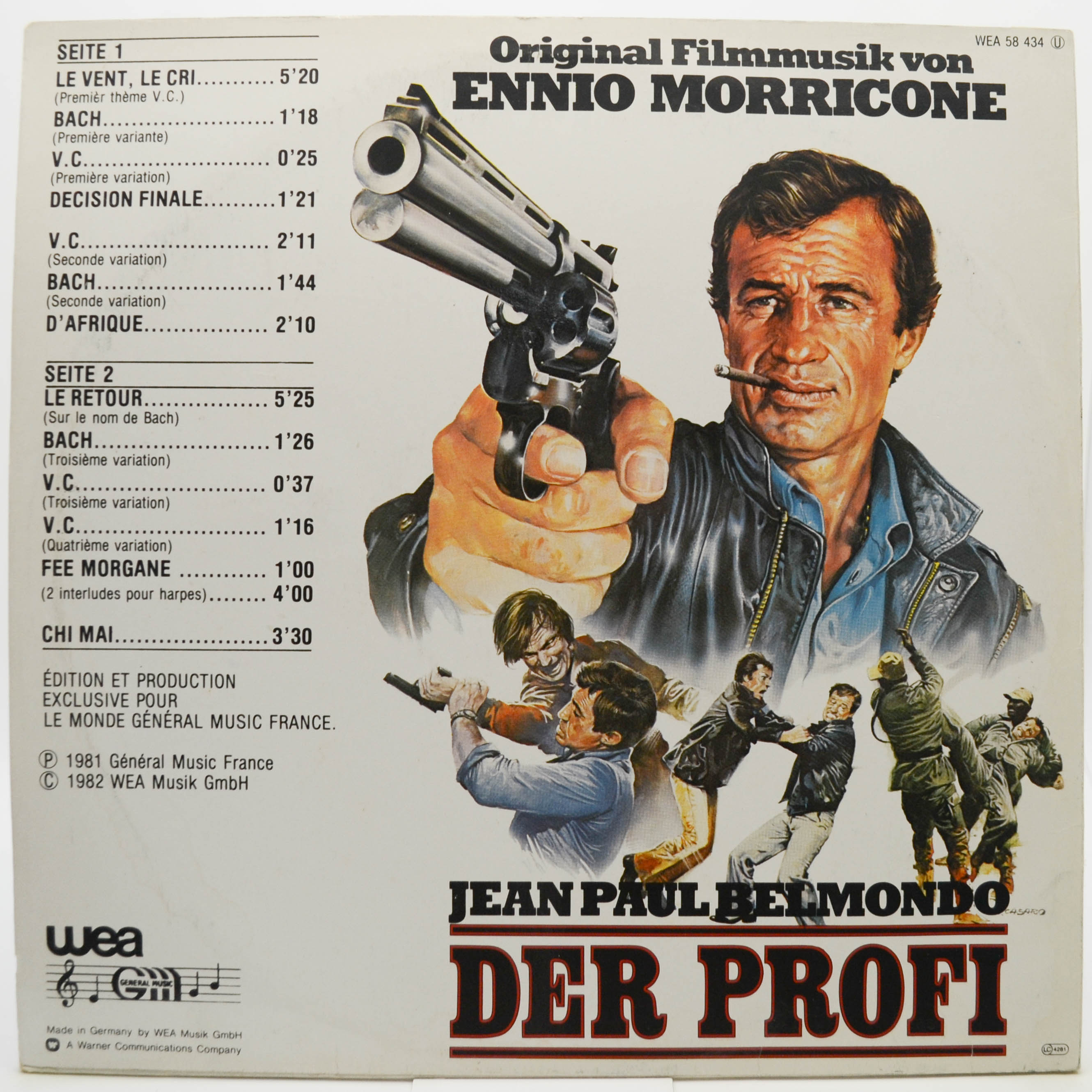 Виниловая пластинка Ennio Morricone — Der Profi, 1981