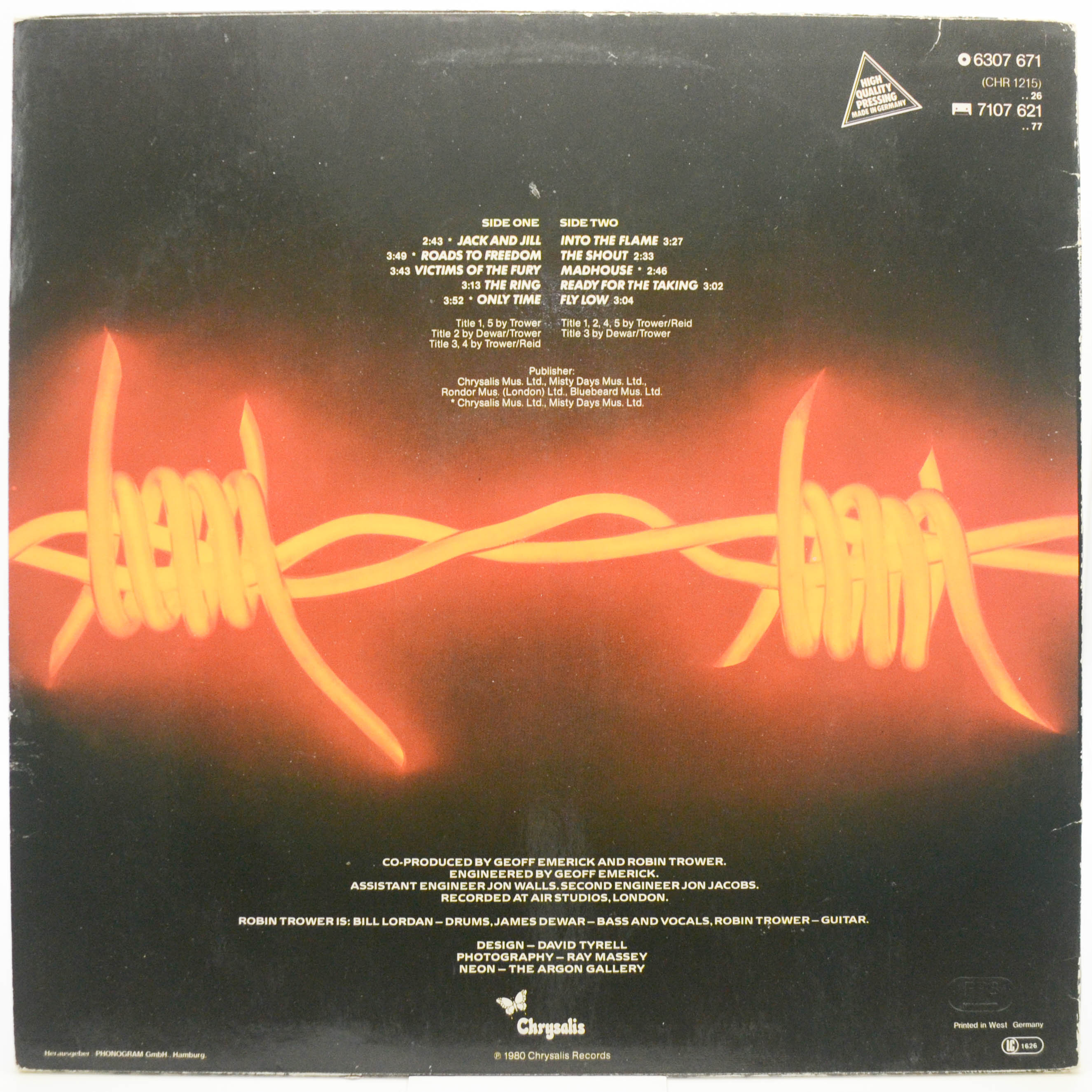 Виниловая пластинка Robin Trower — Victims Of The Fury, 1980