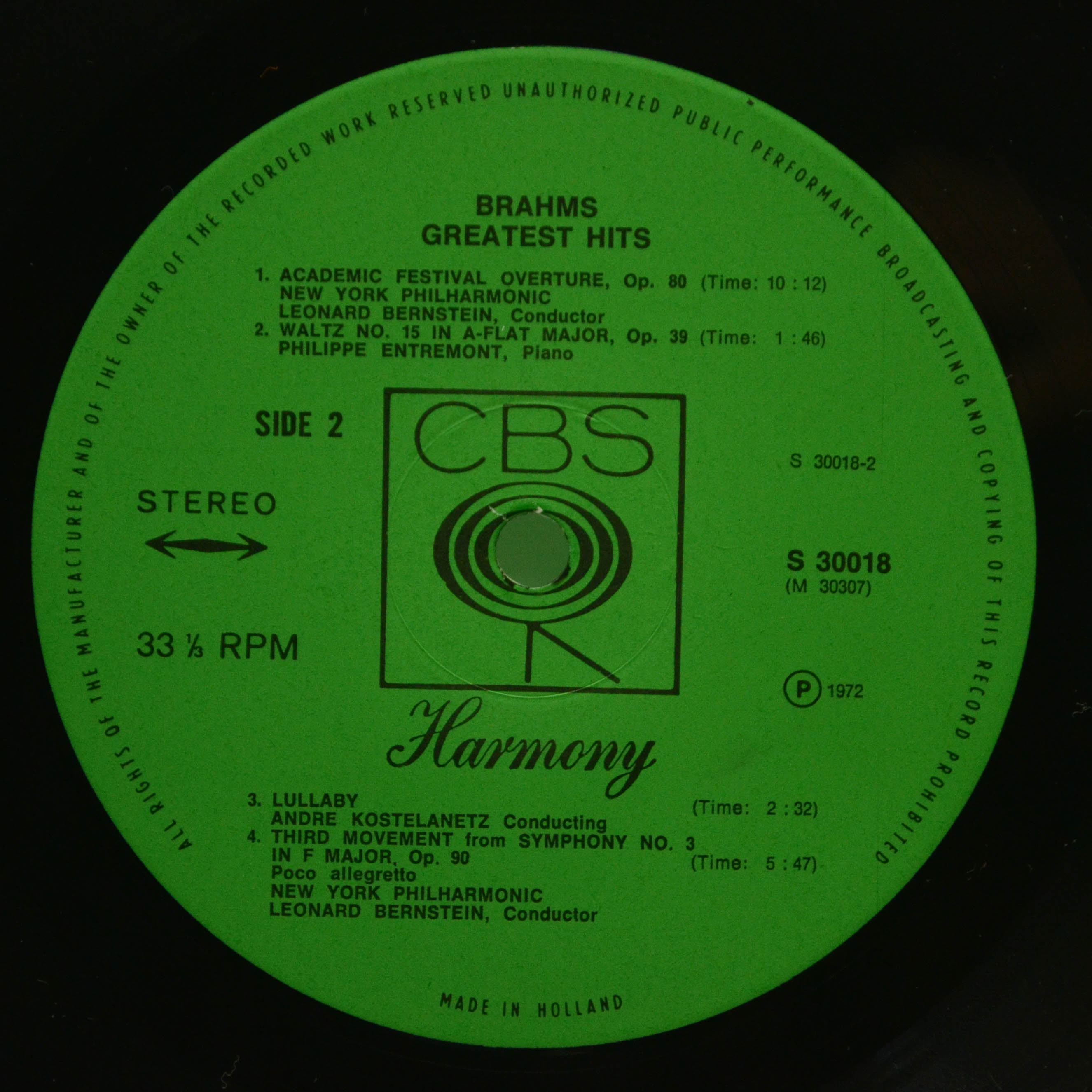Brahms — Brahms' Greatest Hits, 1971