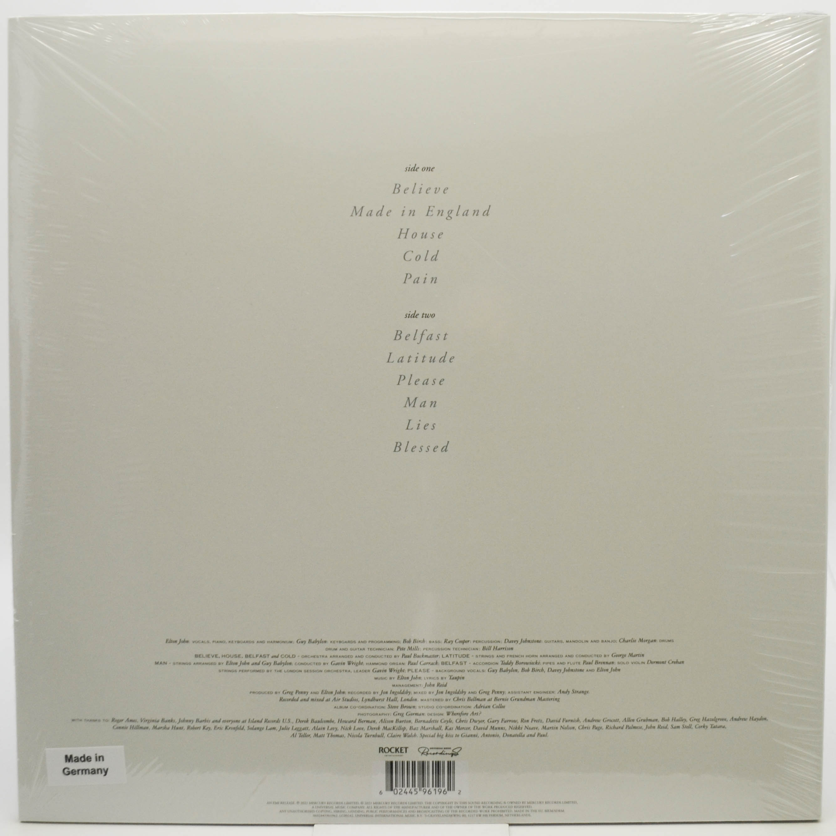 Виниловая пластинка Elton John — Made In England, 1995