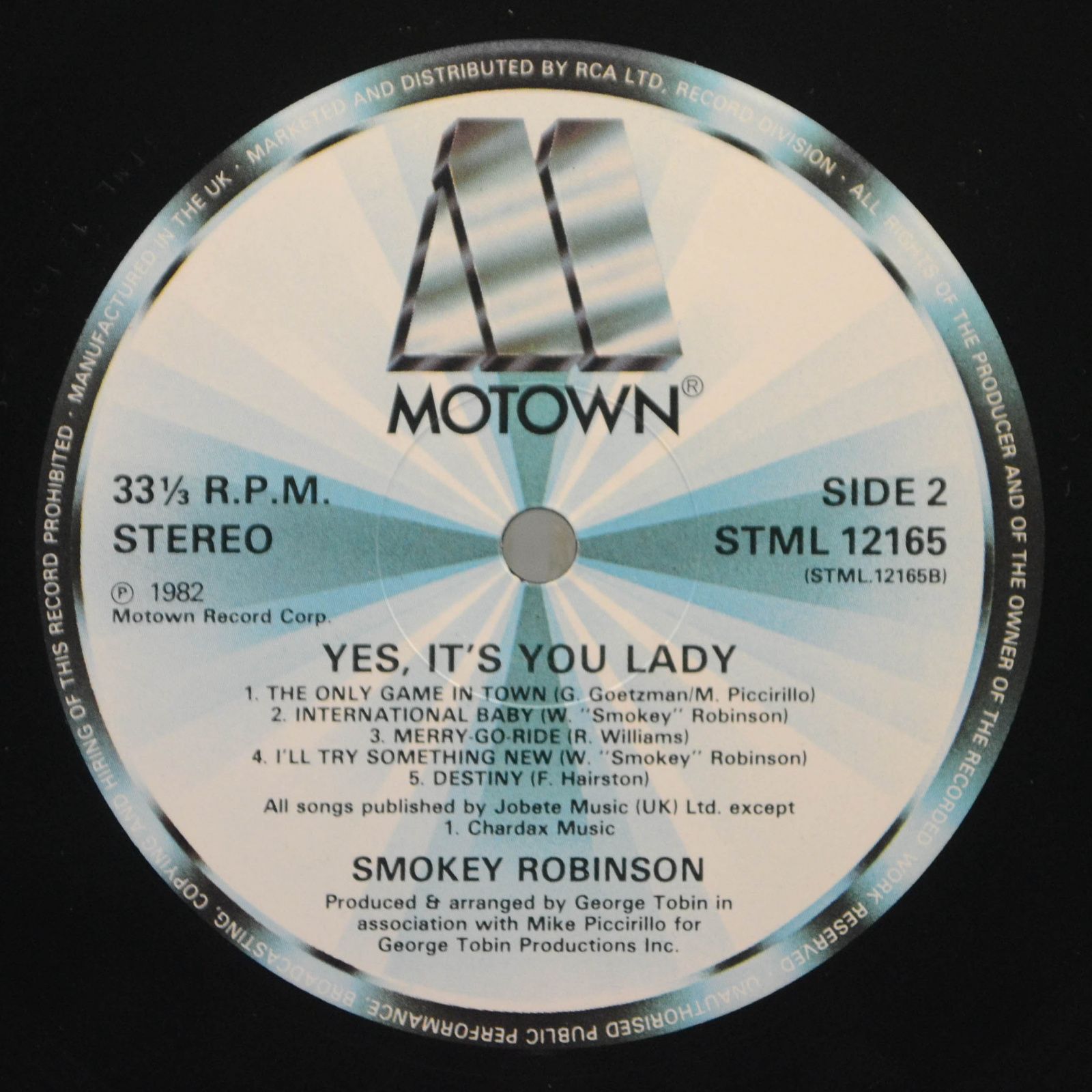 Smokey Robinson — Yes It's You Lady, 1982