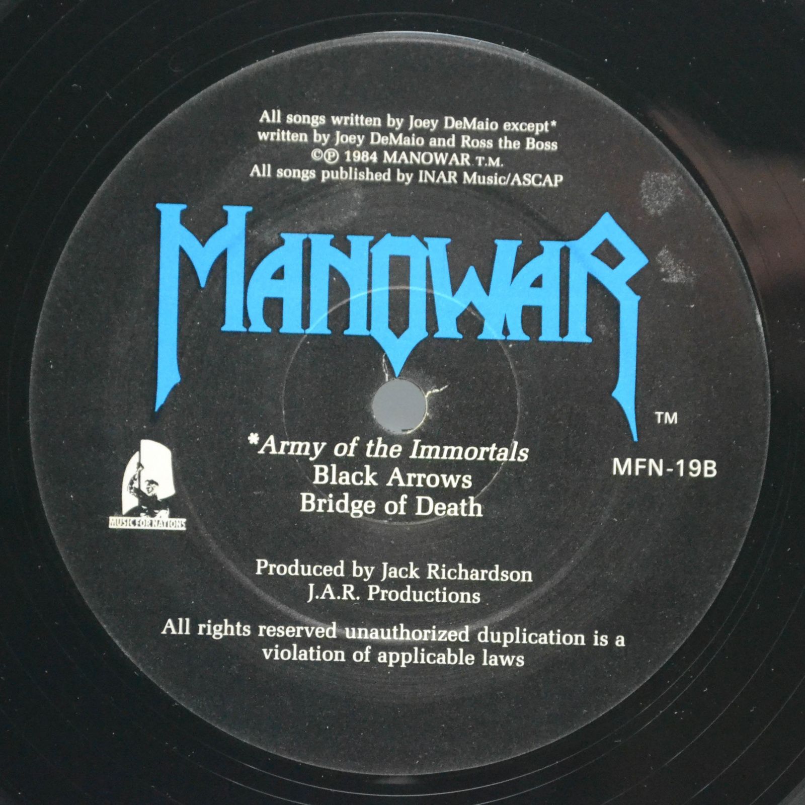 Manowar — Hail To England (UK), 1984