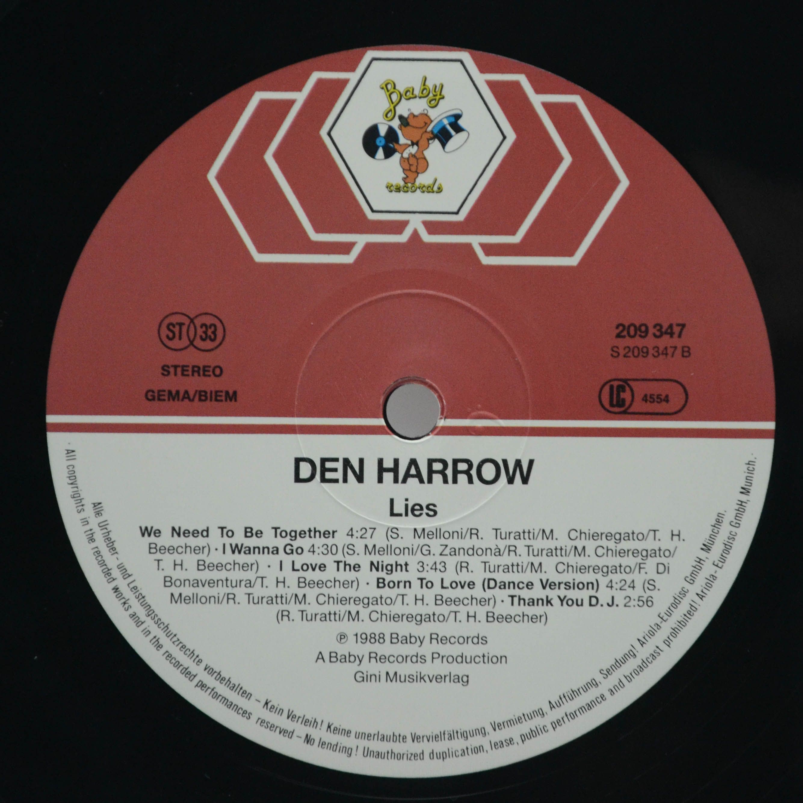 Den Harrow — Lies, 1988