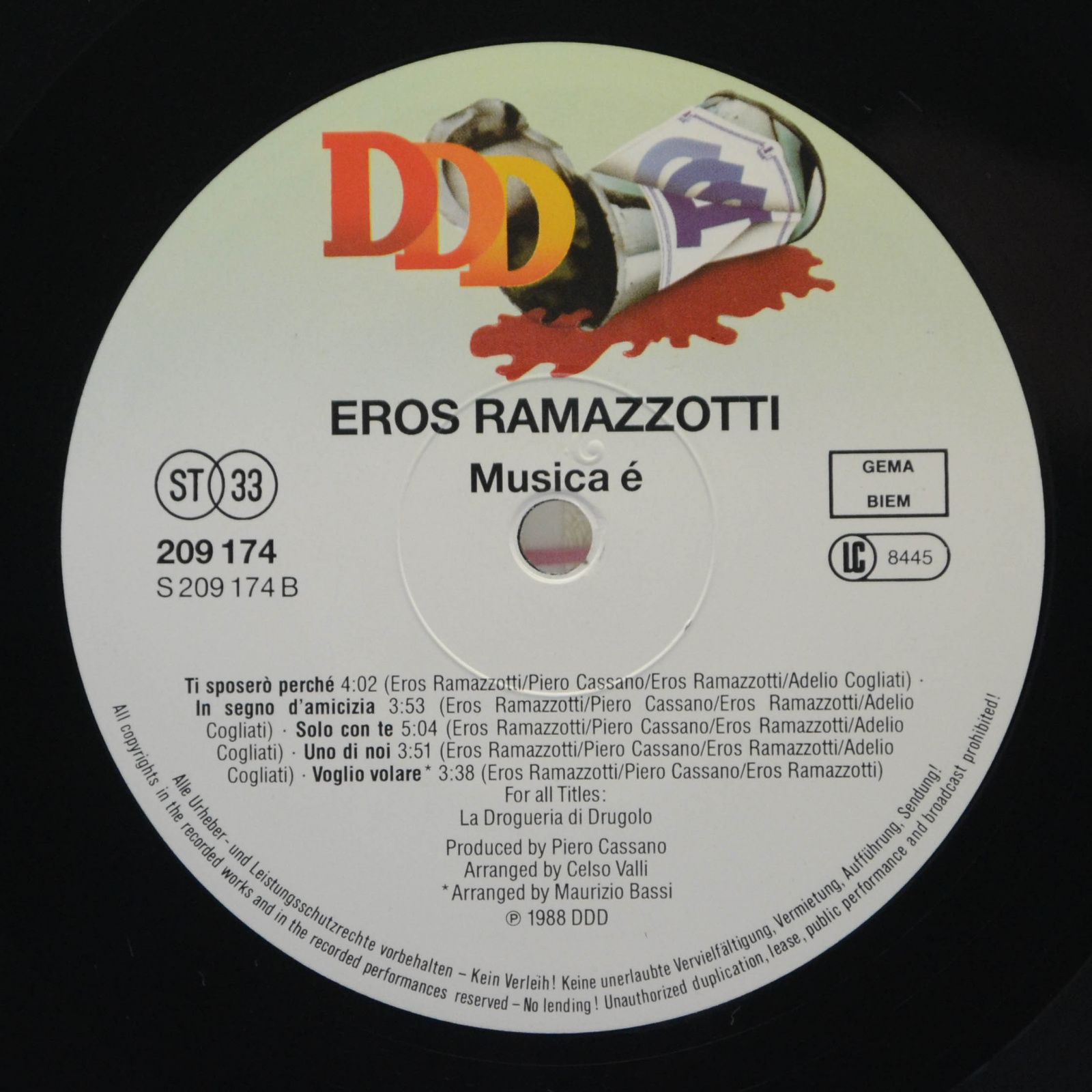 Eros Ramazzotti — Musica È, 1988