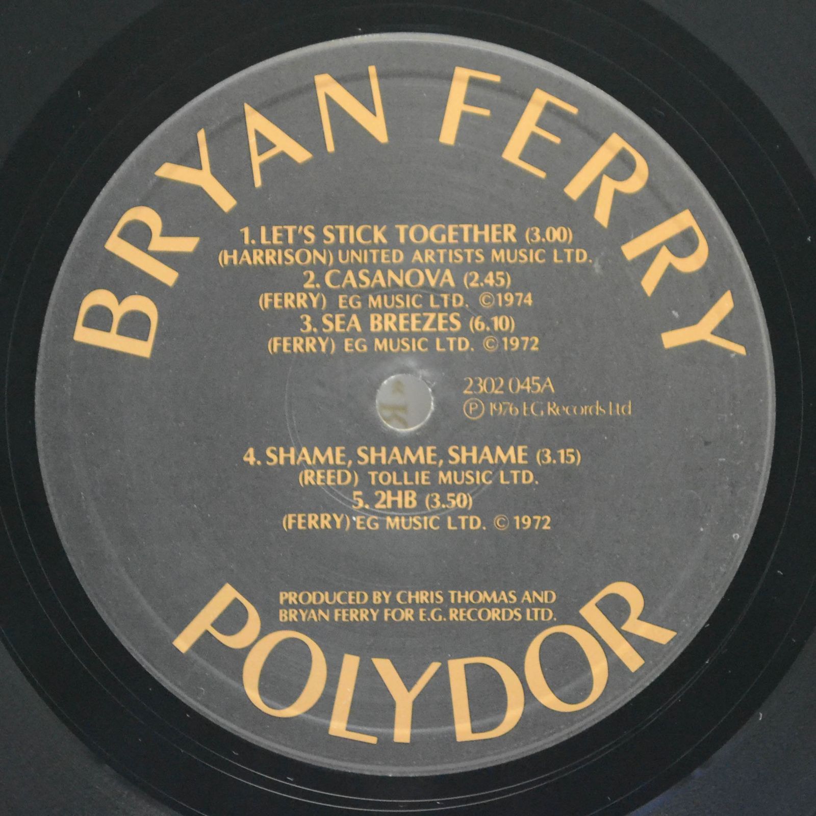 Bryan Ferry — Let's Stick Together (UK), 1974