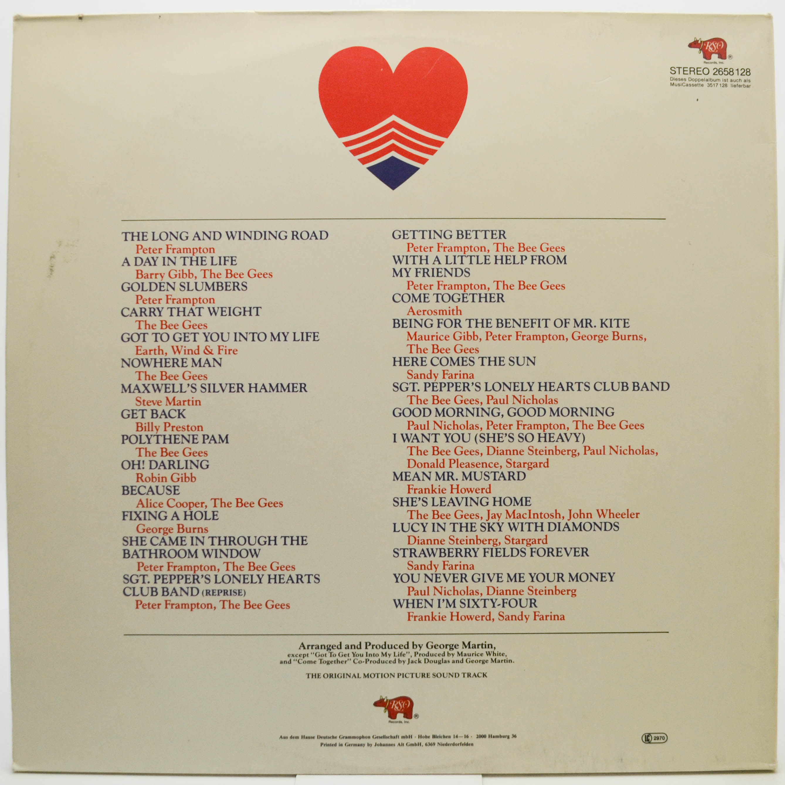Виниловая пластинка Various — Sgt. Pepper's Lonely Hearts Club Band (The Original Motion Picture Soundtrack) (2LP, poster), 1978