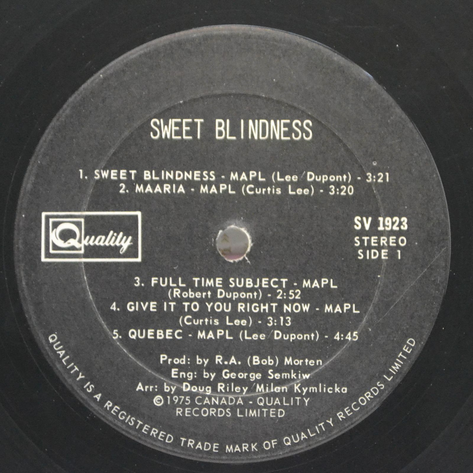 Sweet Blindness — Sweet Blindness, 1976