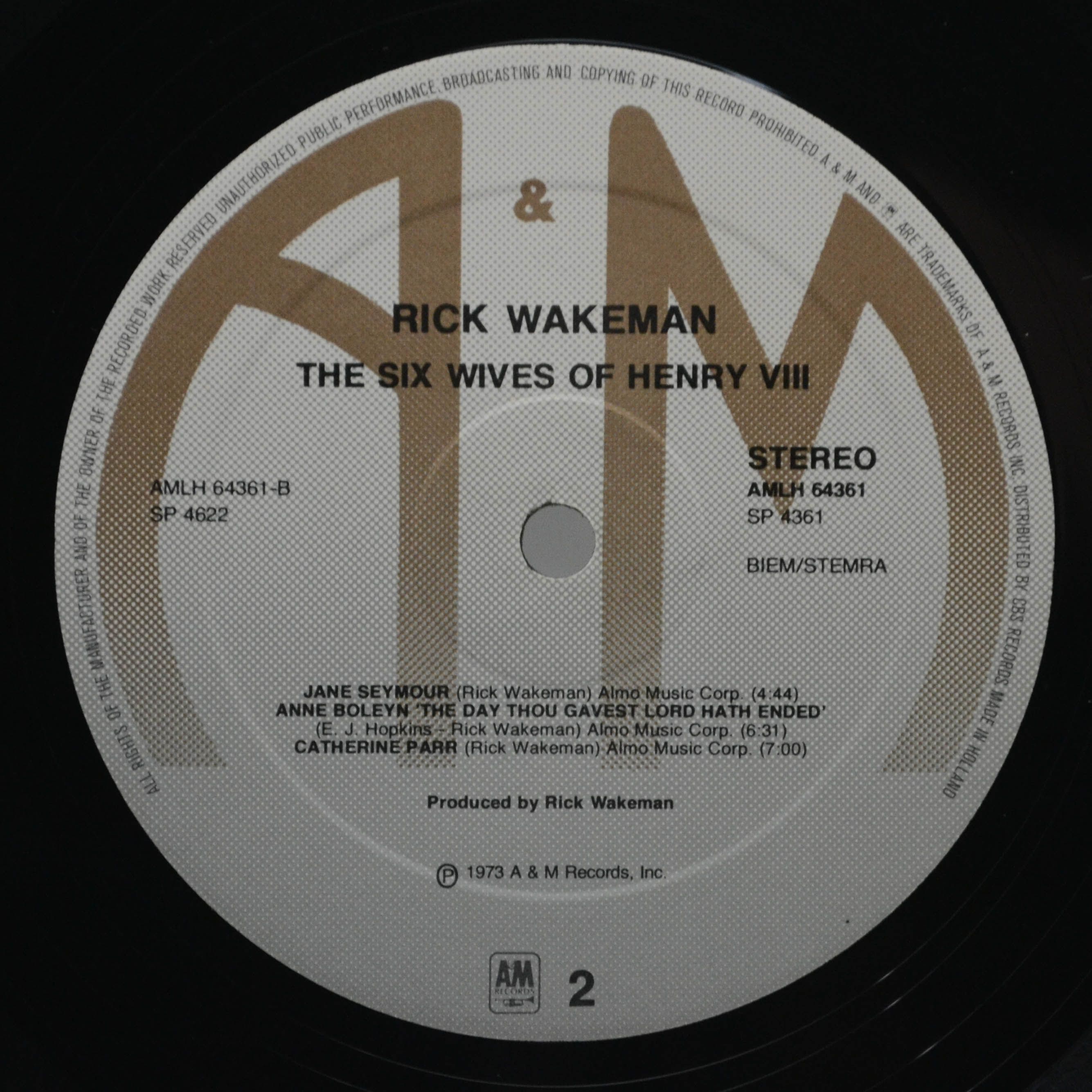 Rick Wakeman — The Six Wives Of Henry VIII, 1972