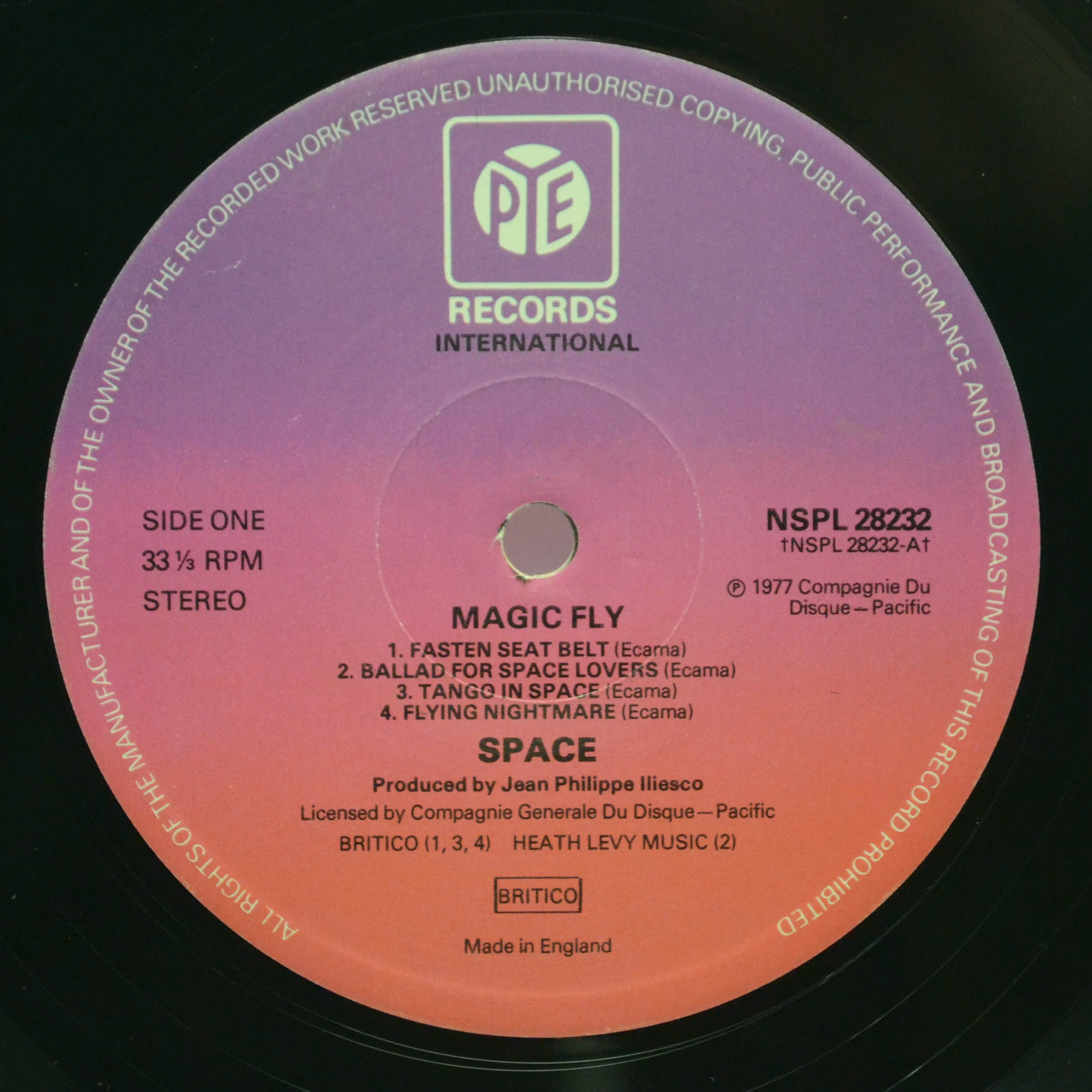 Space — Magic Fly (UK), 1977