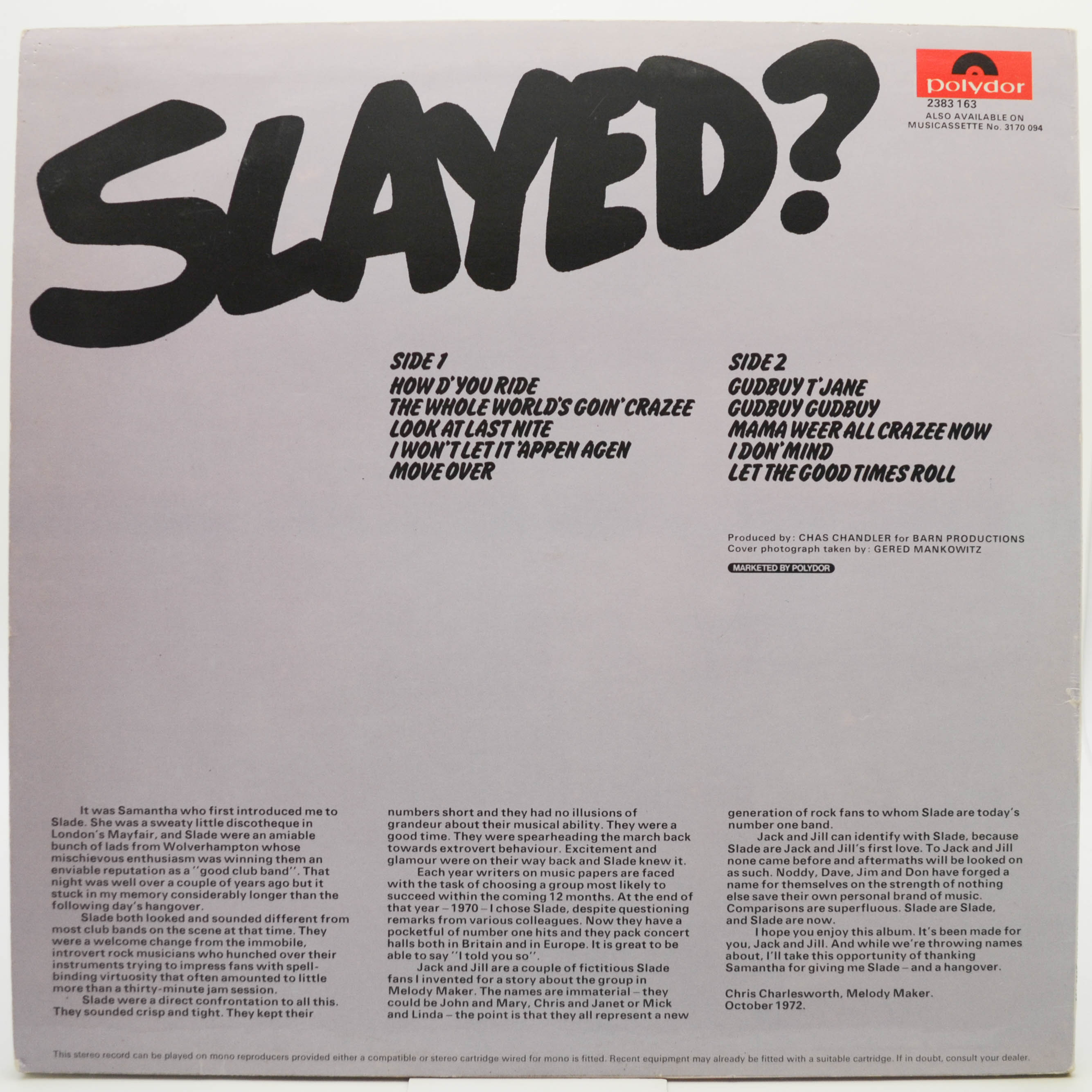 Slade — Slayed?, 1972