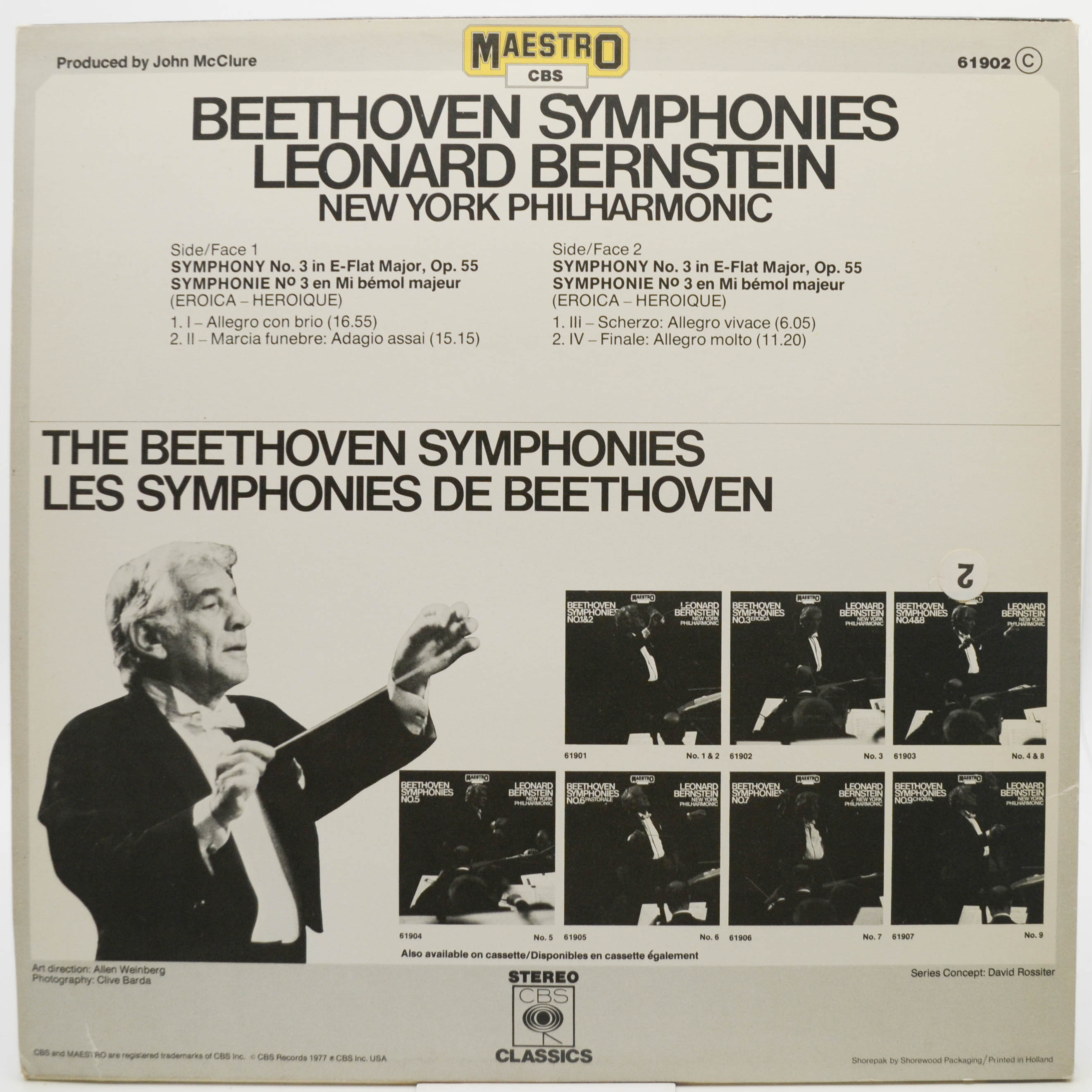 Beethoven - Leonard Bernstein, New York Philharmonic — Symphonies No.3 Eroica, 1978