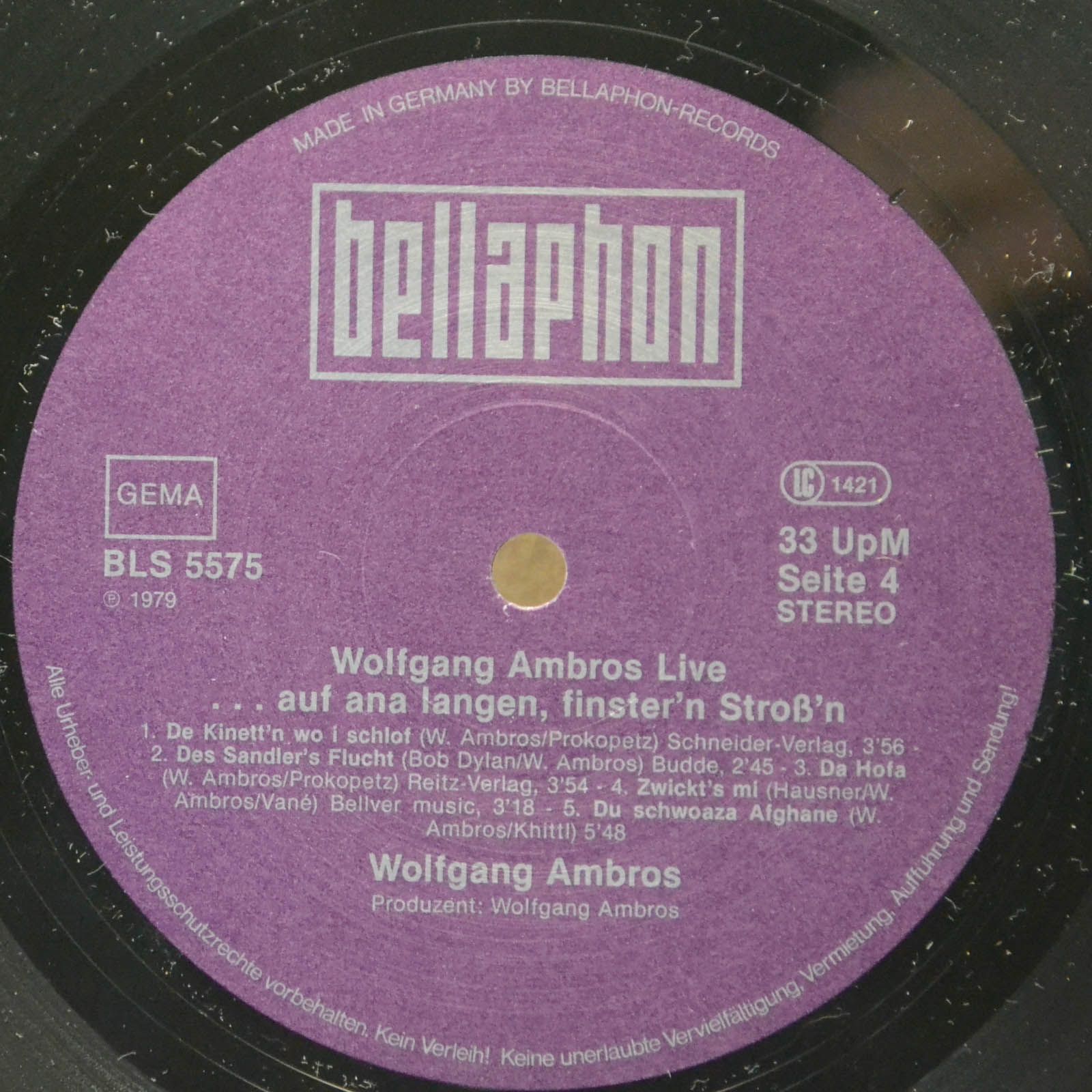 W. Ambros — Live ... Auf Ana Langen, Finster'n Stroß'n (2LP), 1979