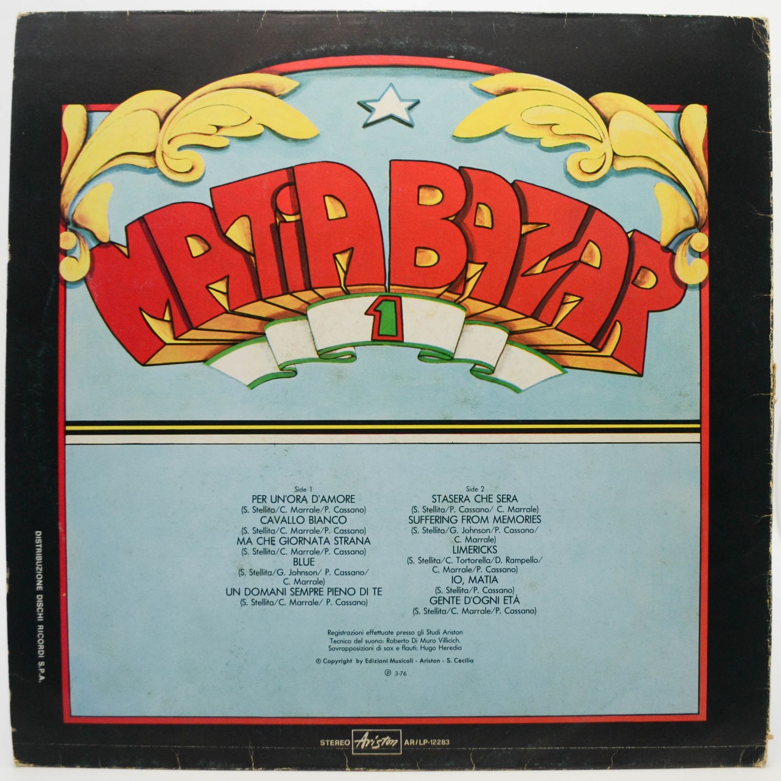 Matia Bazar — Matia Bazar 1 (1-st, Italy), 1976