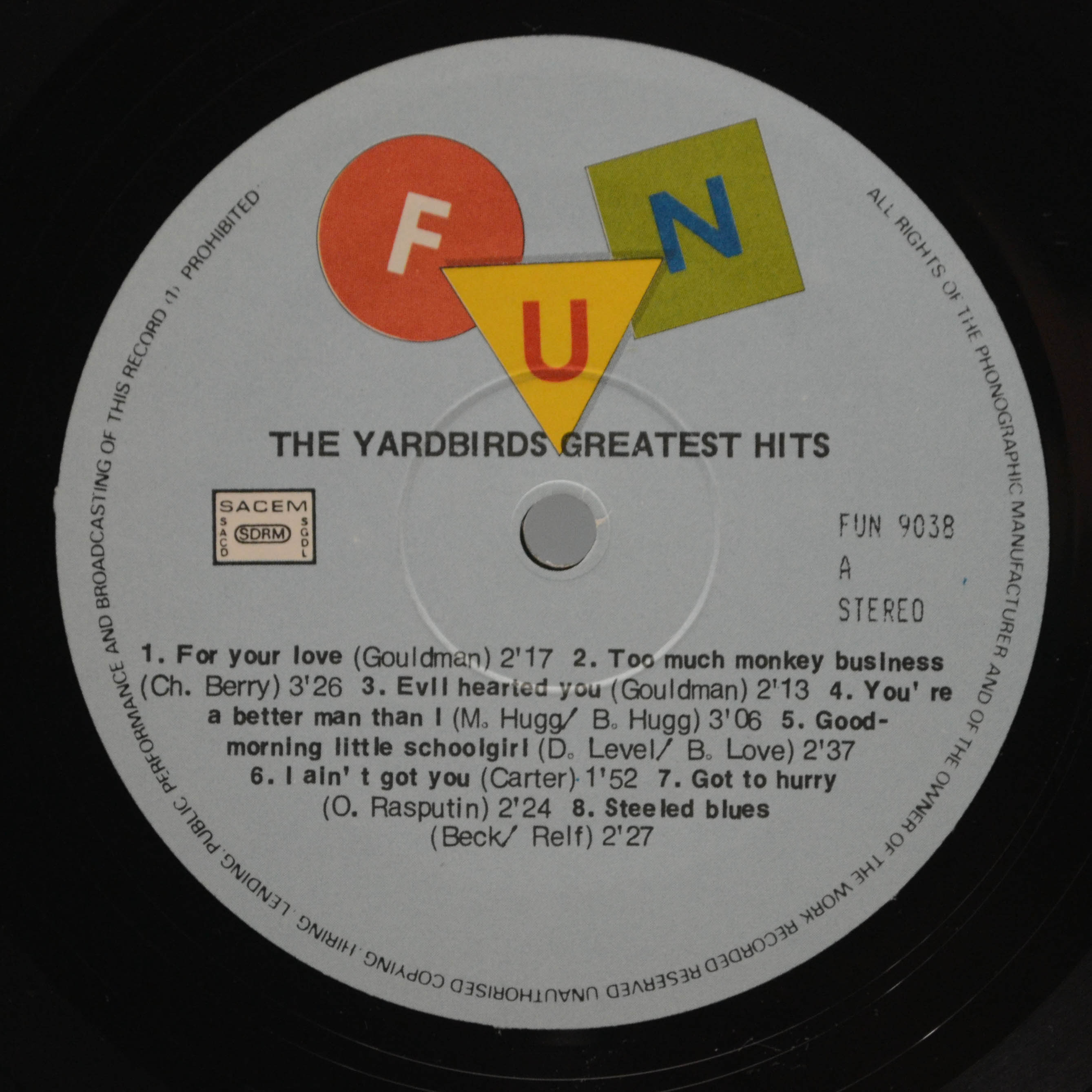 Yardbirds — Greatest Hits, 1978