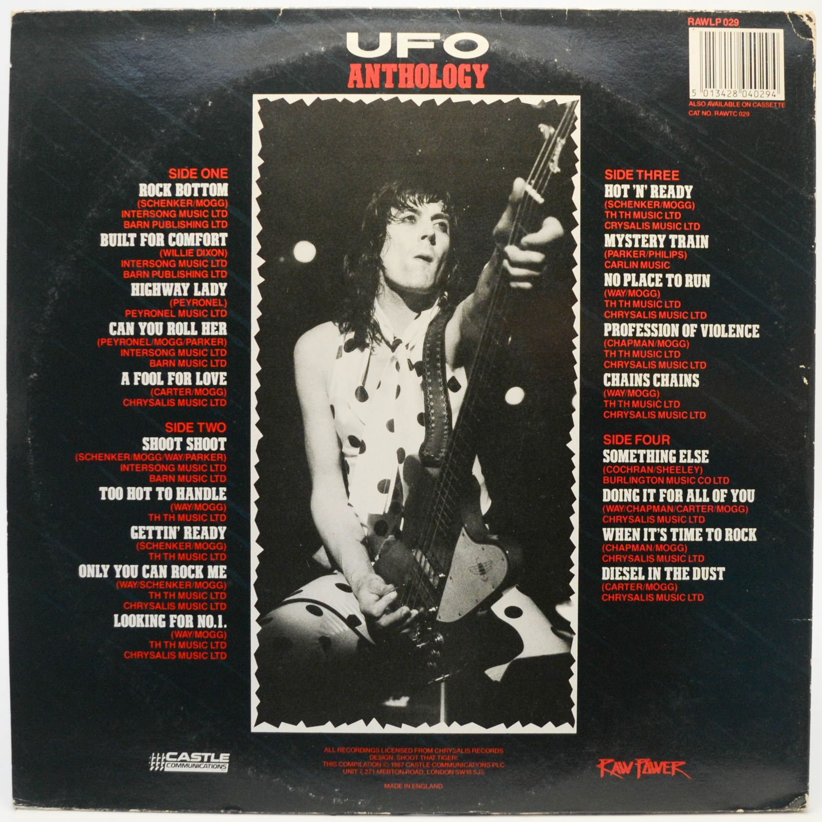 UFO — Anthology (2LP, UK), 1987