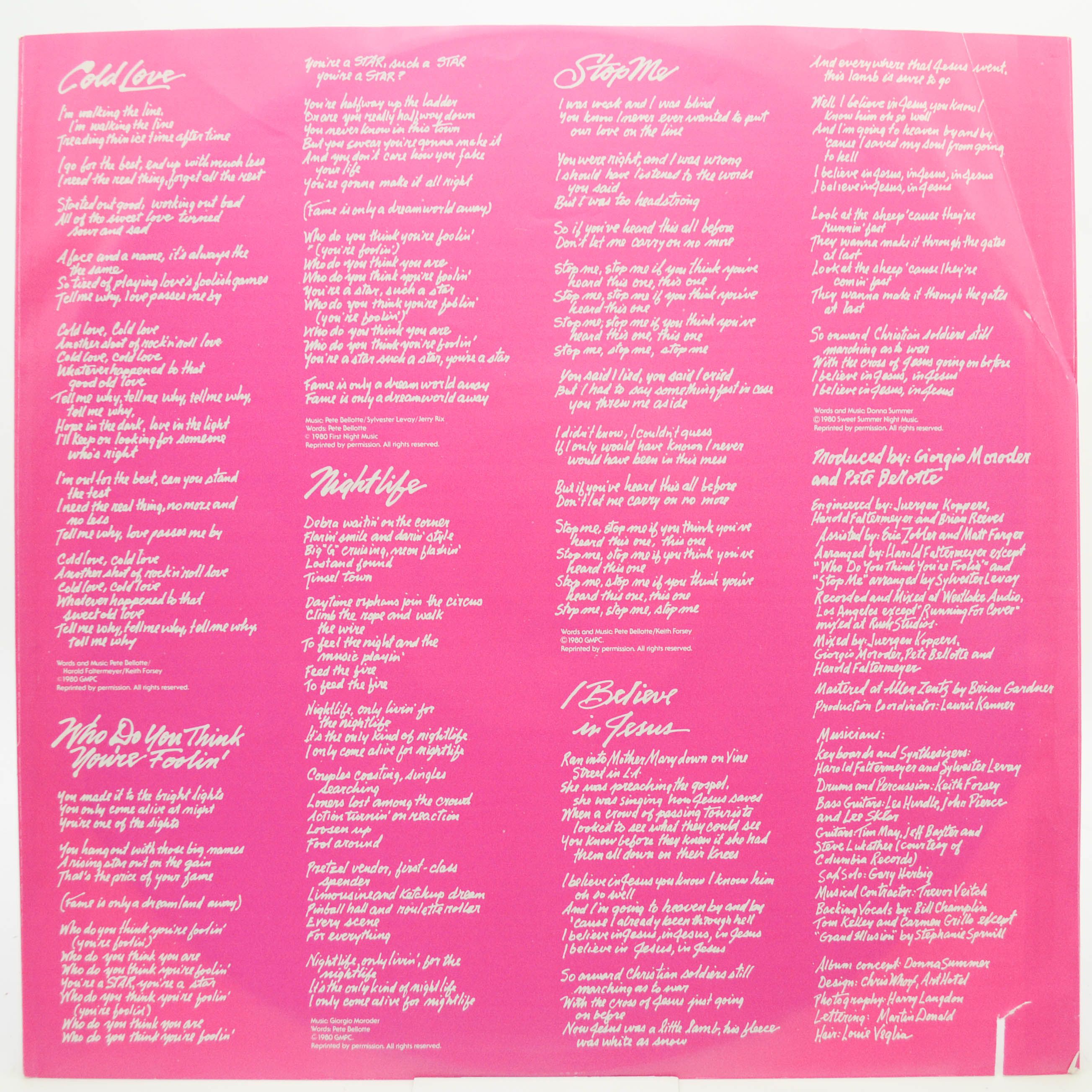 Donna Summer — The Wanderer (1-st, USA), 1980