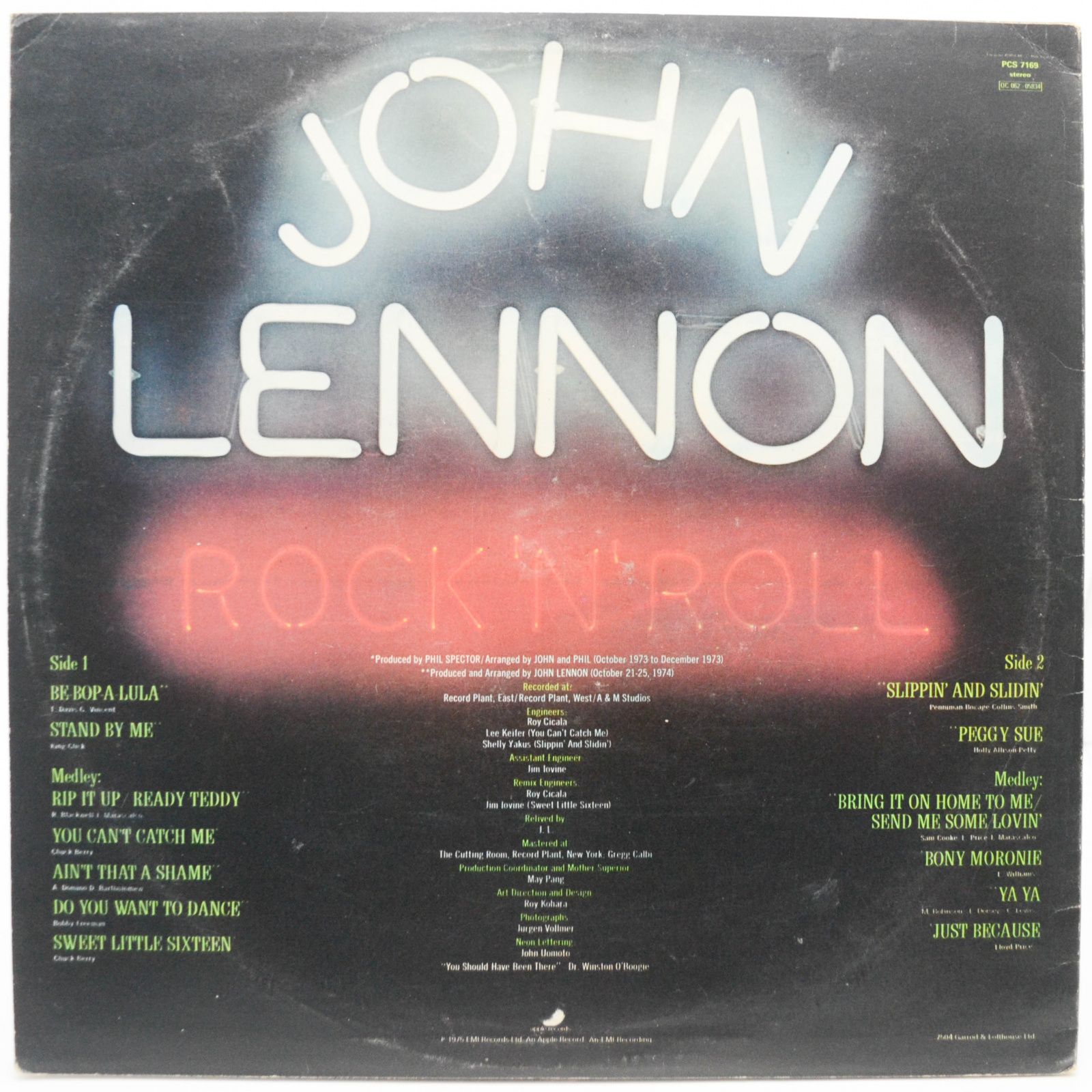 John Lennon — Rock 'N' Roll (UK), 1975