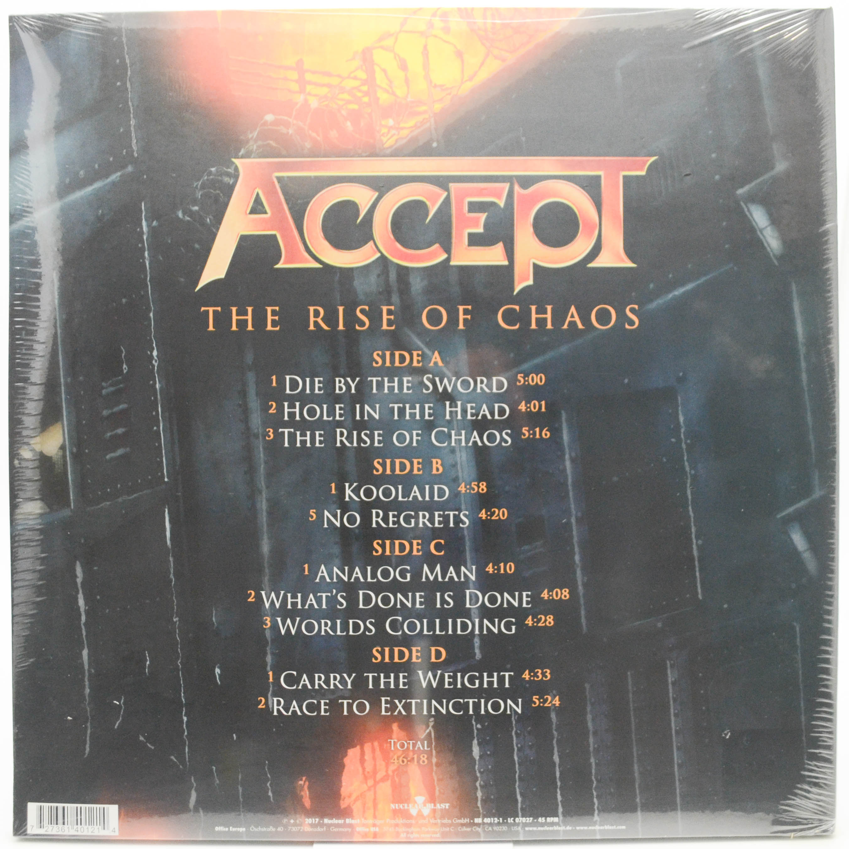 Accept — The Rise Of Chaos (2LP), 2017