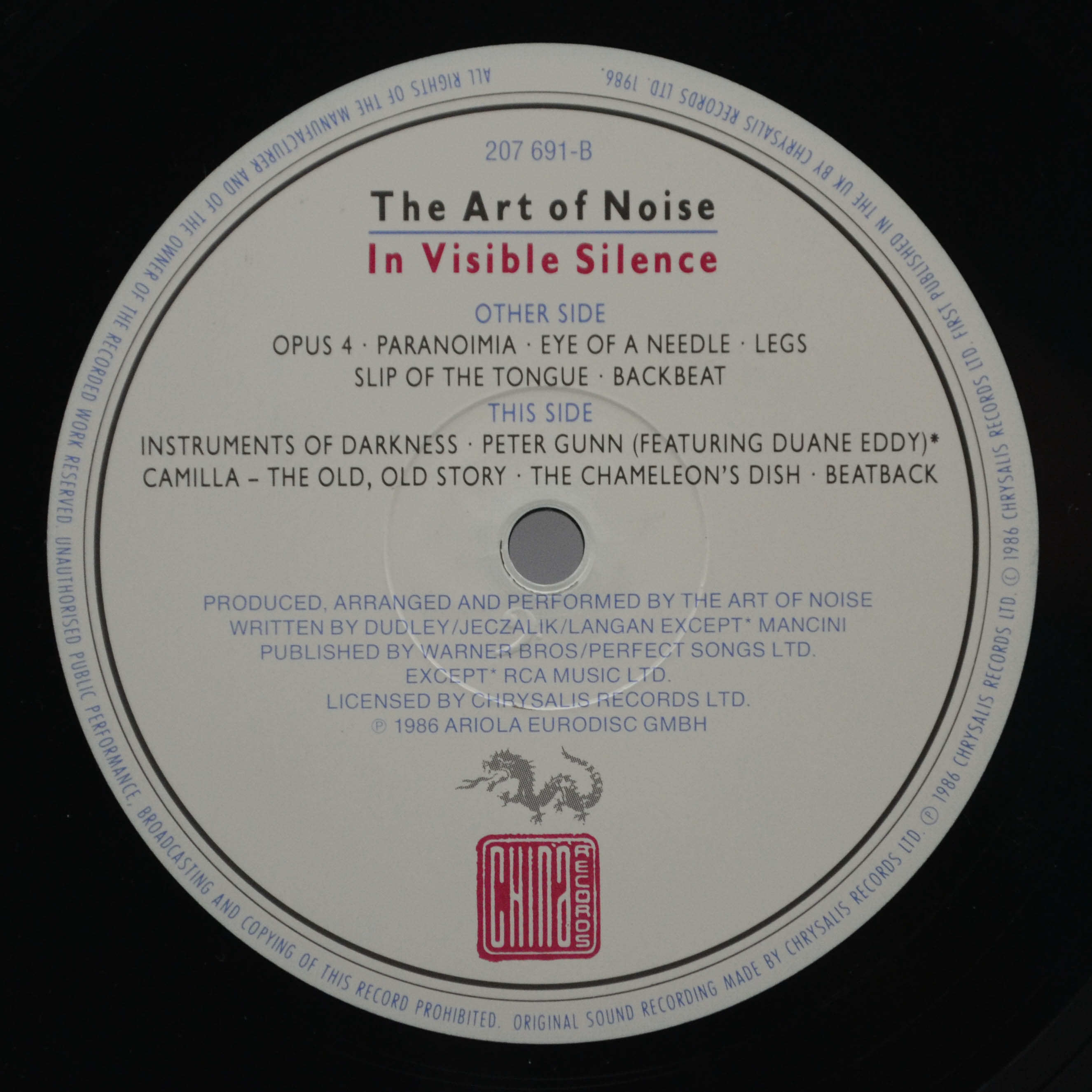 Art Of Noise — In Visible Silence, 1986